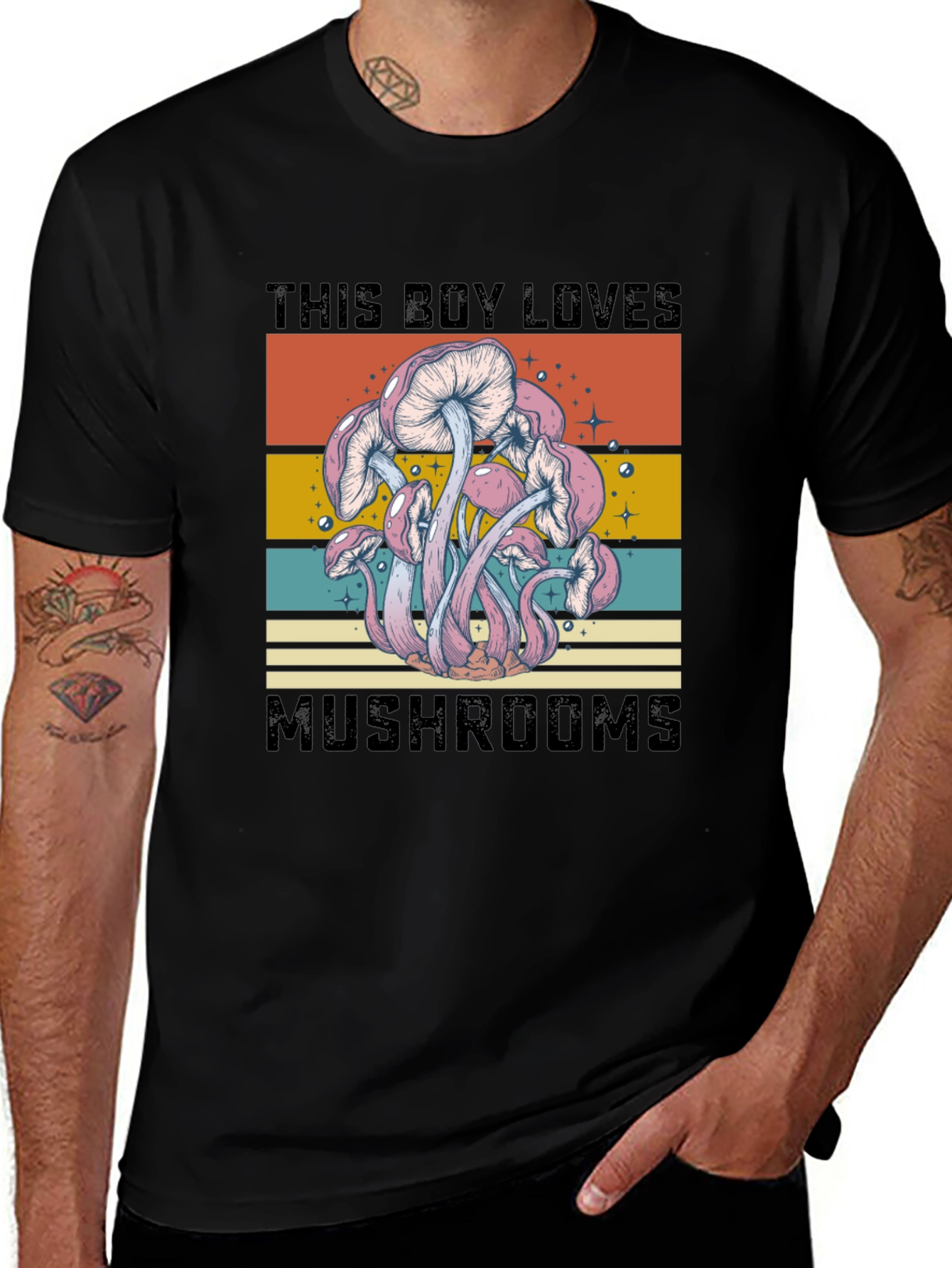 Variant 22 of Mushroom Lover Retro Graphic Tee