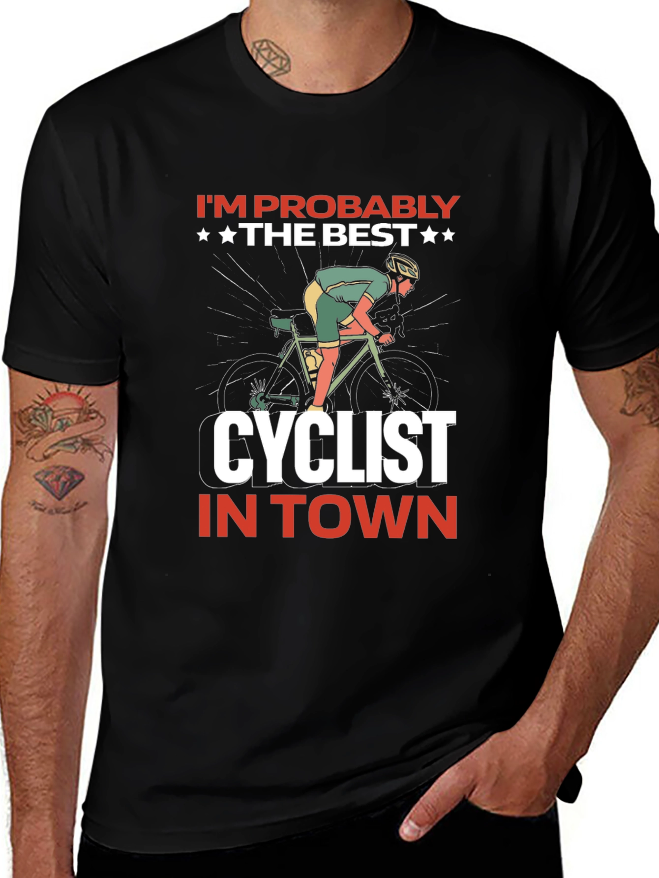 Variant 6 of I'm Probably The Best Cyclist T-Shirt