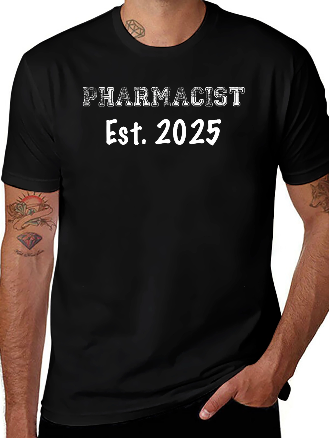 Variant 20 of Pharmacist Est. 2025 Black T-Shirt