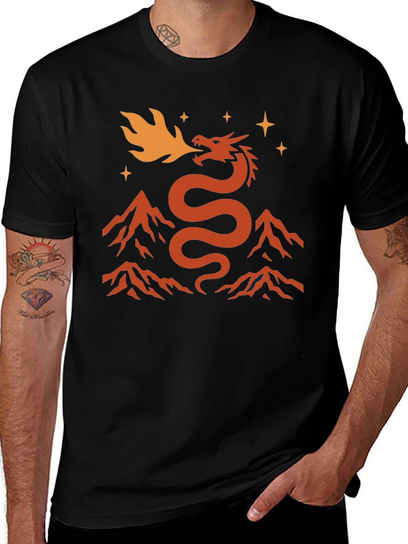 Variant 27 of Dragon Mountain Graphic T-Shirt
