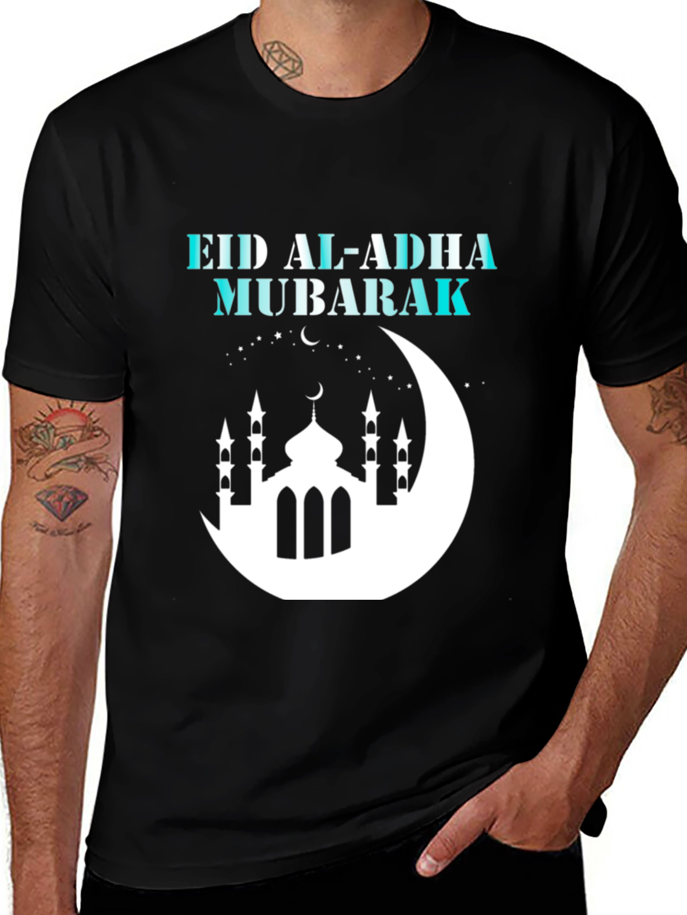 Eid al-Adha Mubarak Black T-Shirt