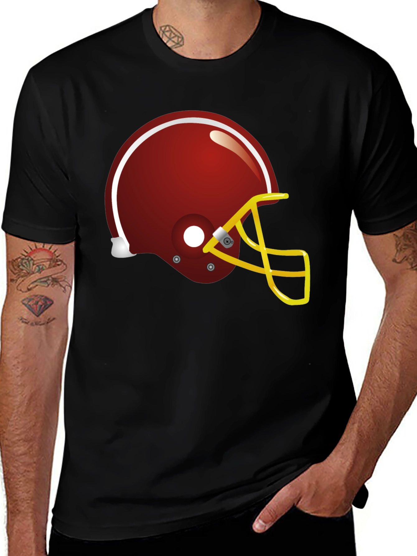 Variant 23 of Football Helmet Graphic Tee