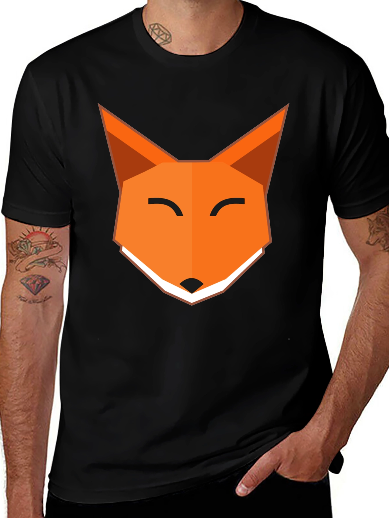 Variant 20 of Geometric Fox Graphic Tee - Modern Style