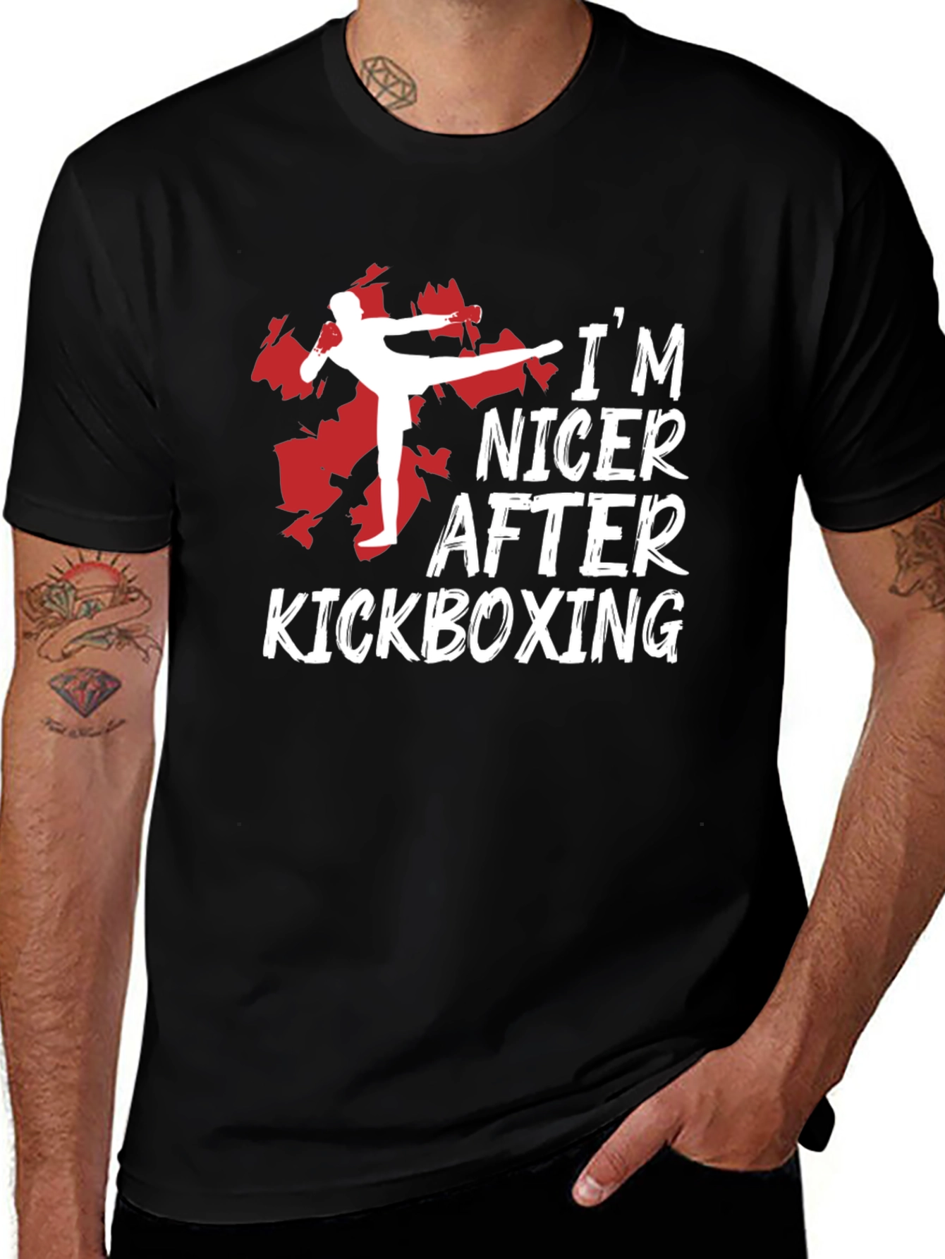 Variant 9 of Kickboxing T-Shirt: I'm Nicer After!