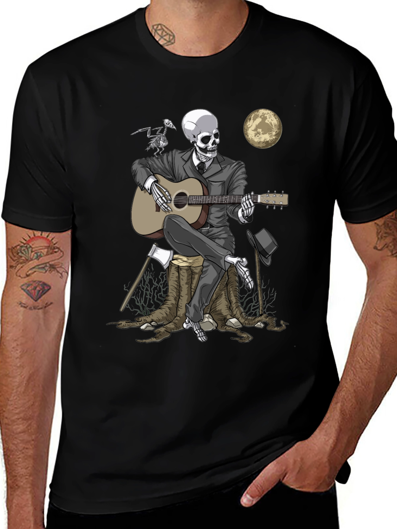 Variant 15 of Skeleton Musician Graphic Tee