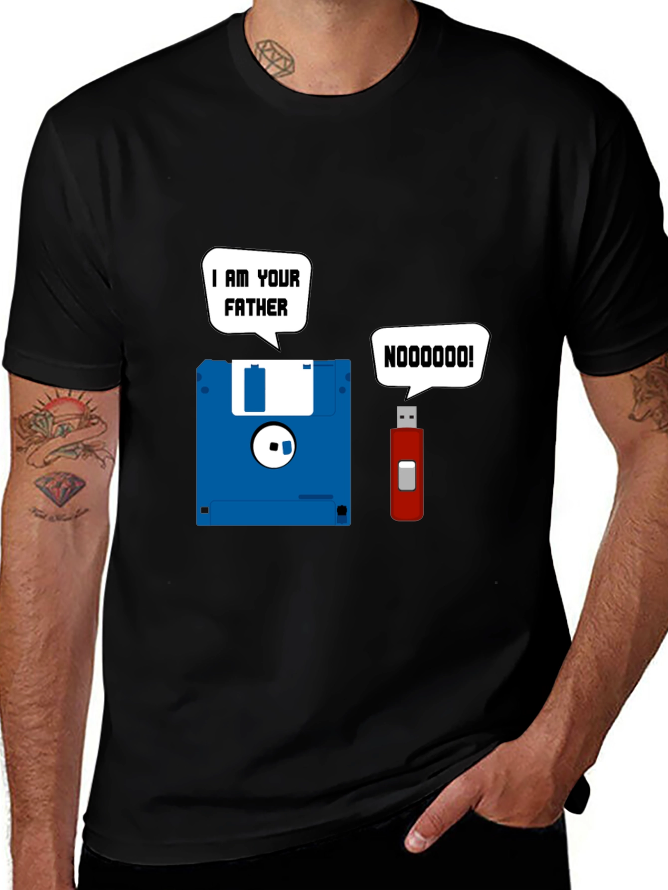 Variant 2 of I Am Your Father Floppy Disk T-Shirt