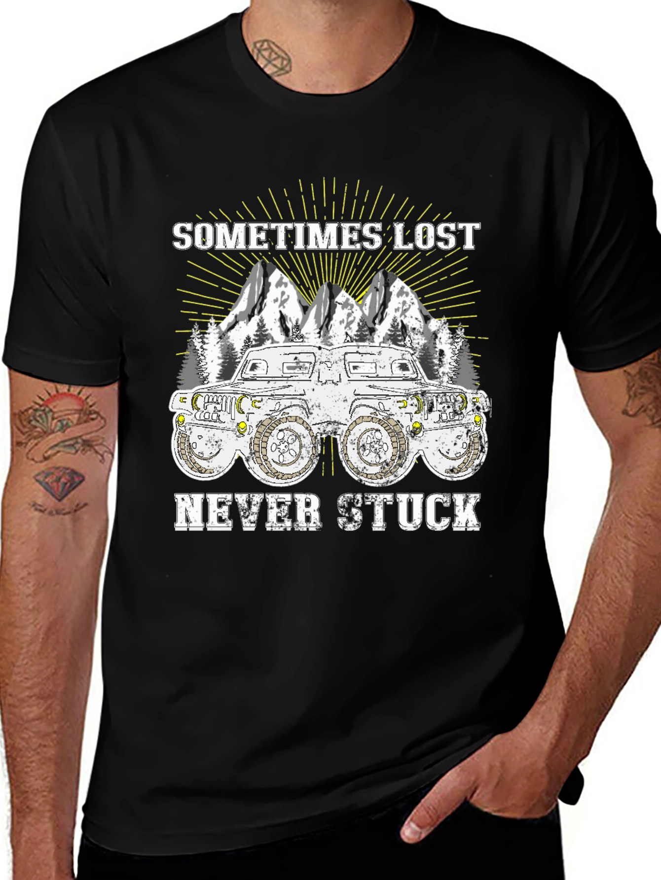 Variant 24 of Sometimes Lost Never Stuck Graphic Tee