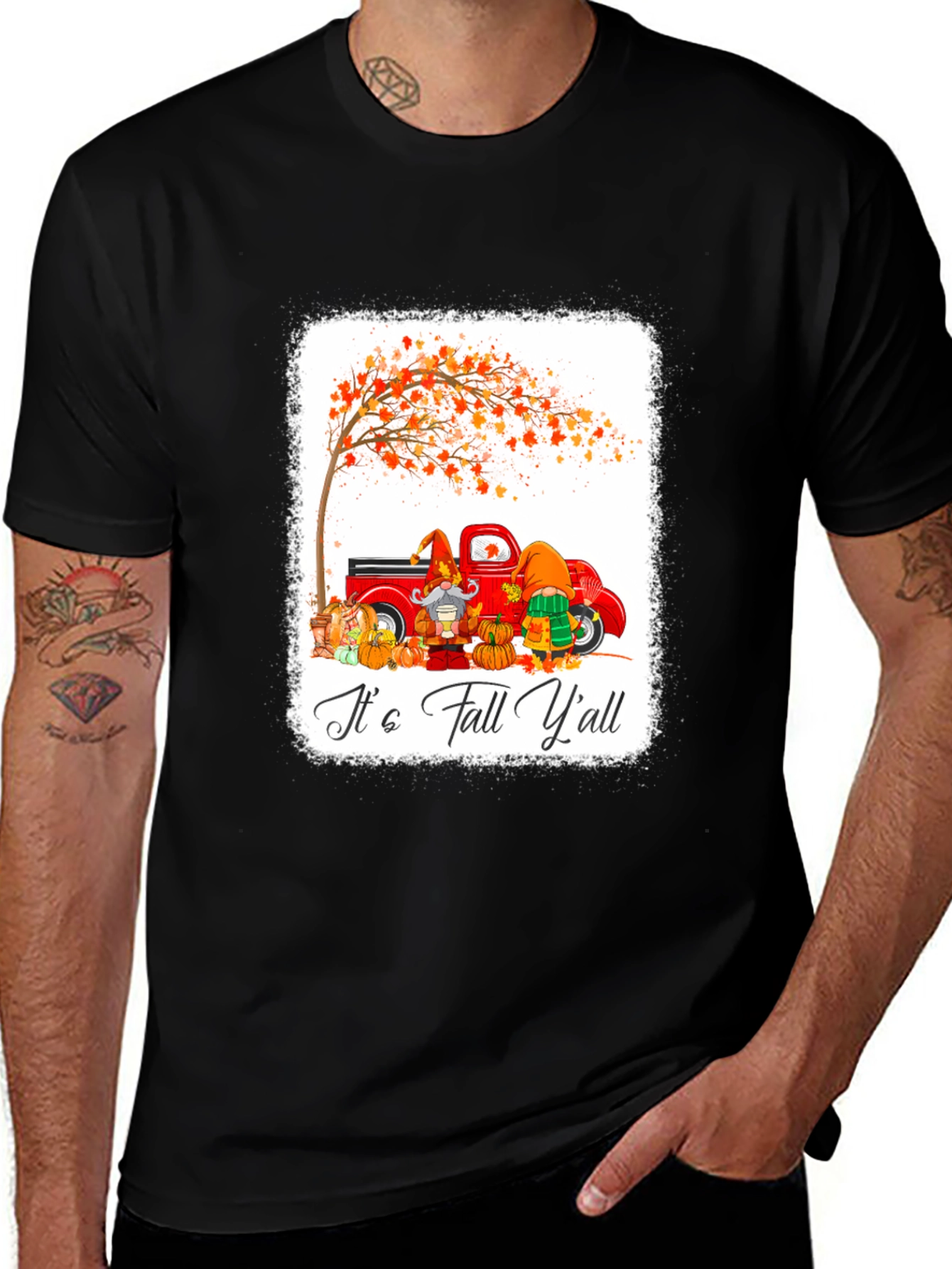 Variant 23 of Fall Y'all Gnome Truck Graphic Tee