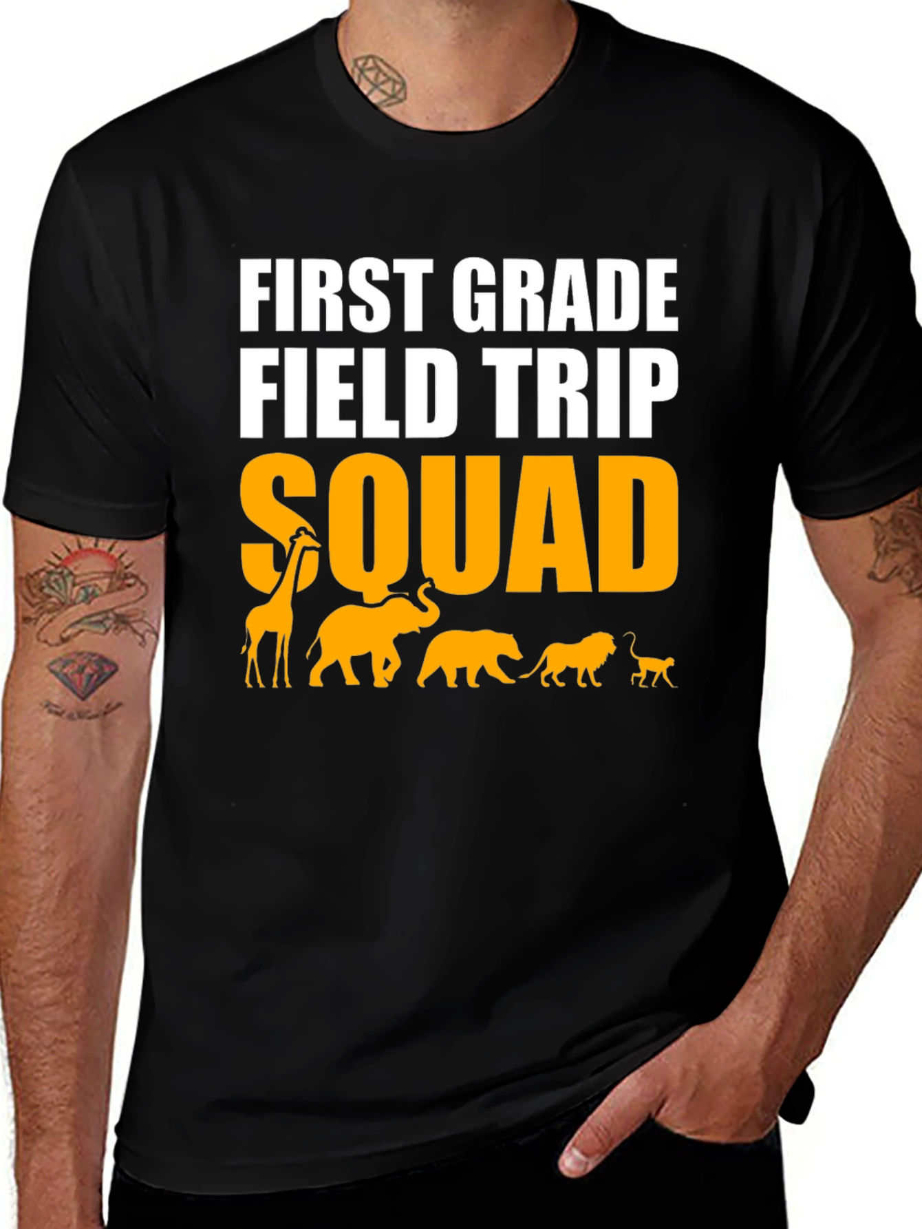 First Grade Field Trip Squad Graphic Tee