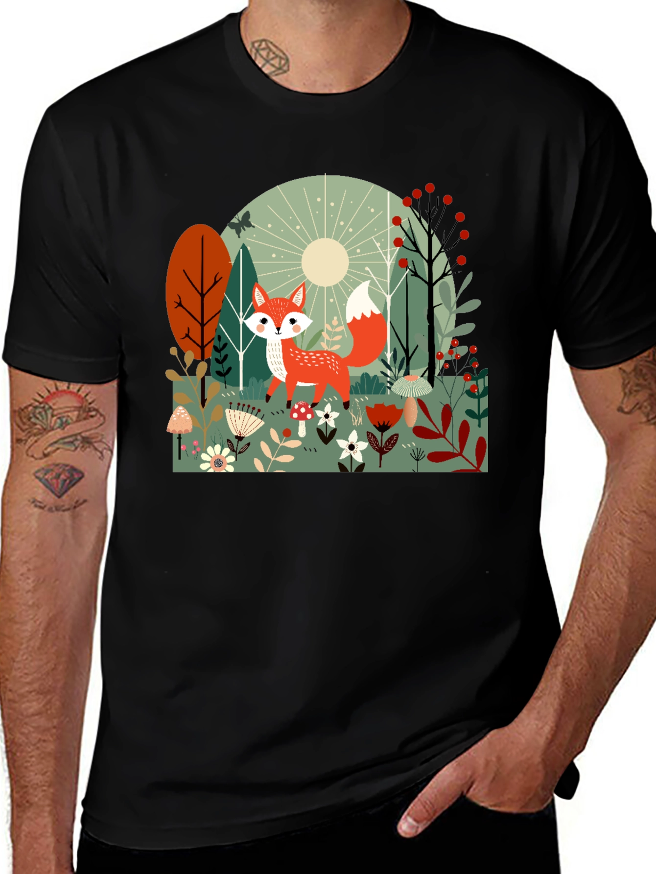 Variant 14 of Fox in the Forest Graphic Tee