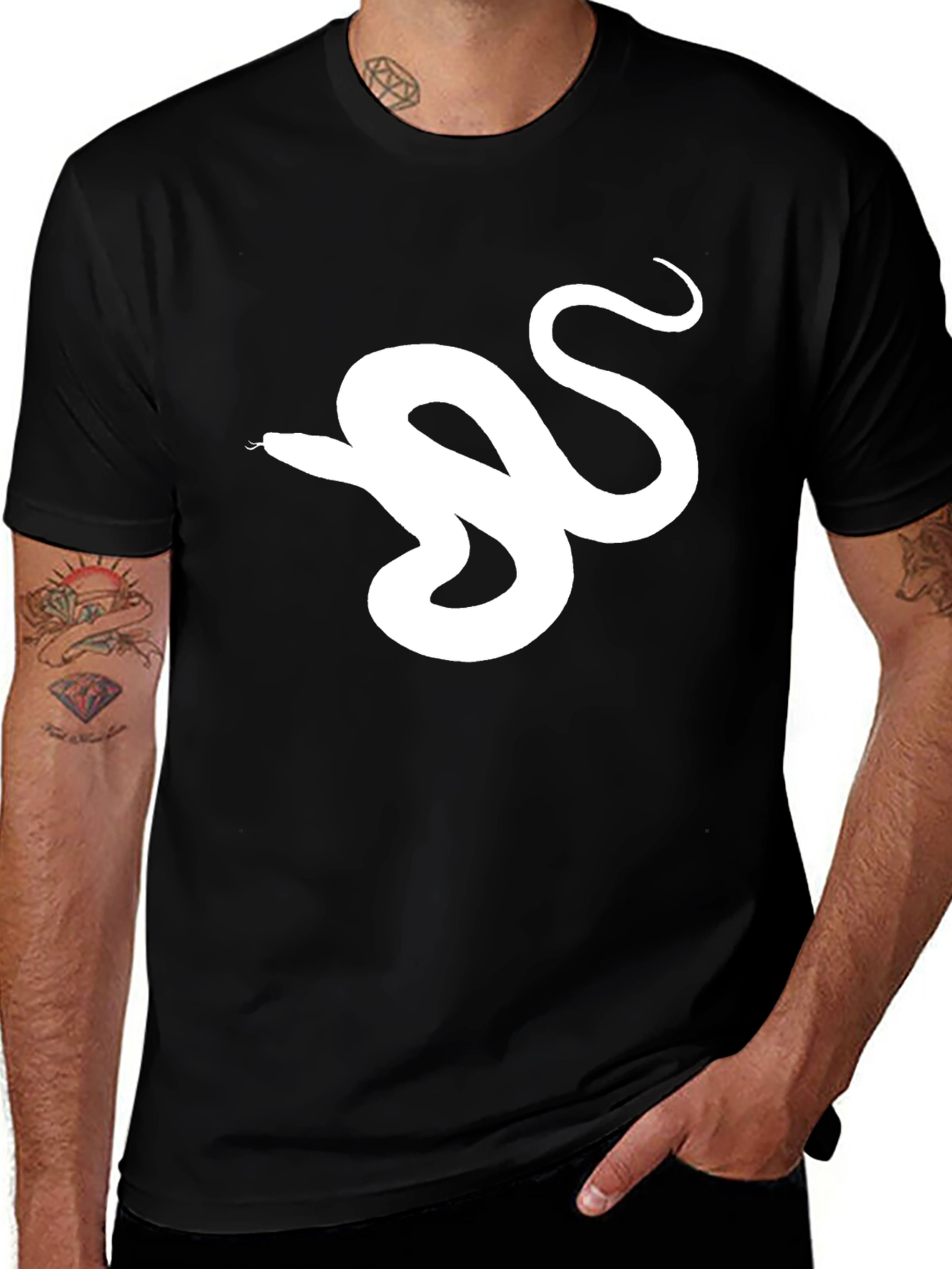 Variant 4 of Black Snake Graphic T-Shirt