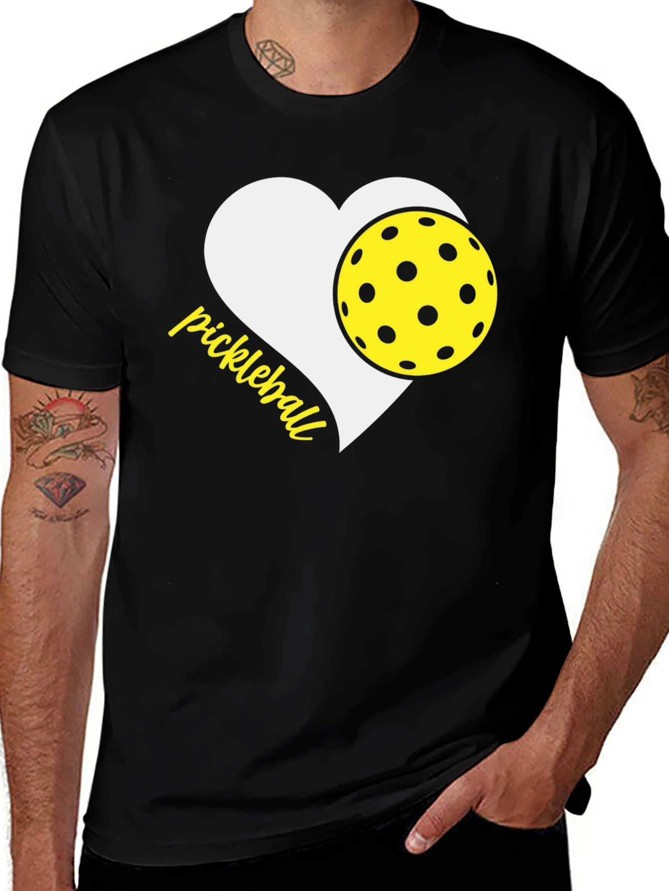 Variant 30 of Pickleball Heart T-Shirt - Love the Game!