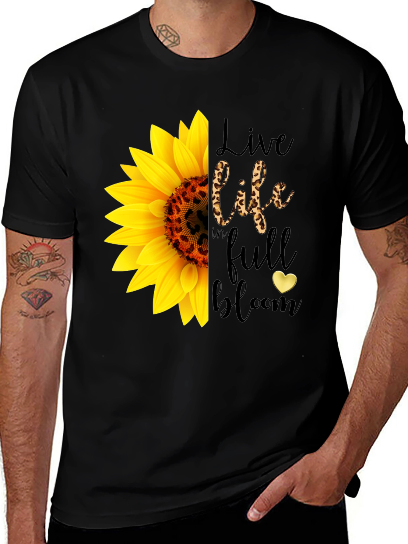 Variant 4 of Sunflower Leopard Print Graphic Tee
