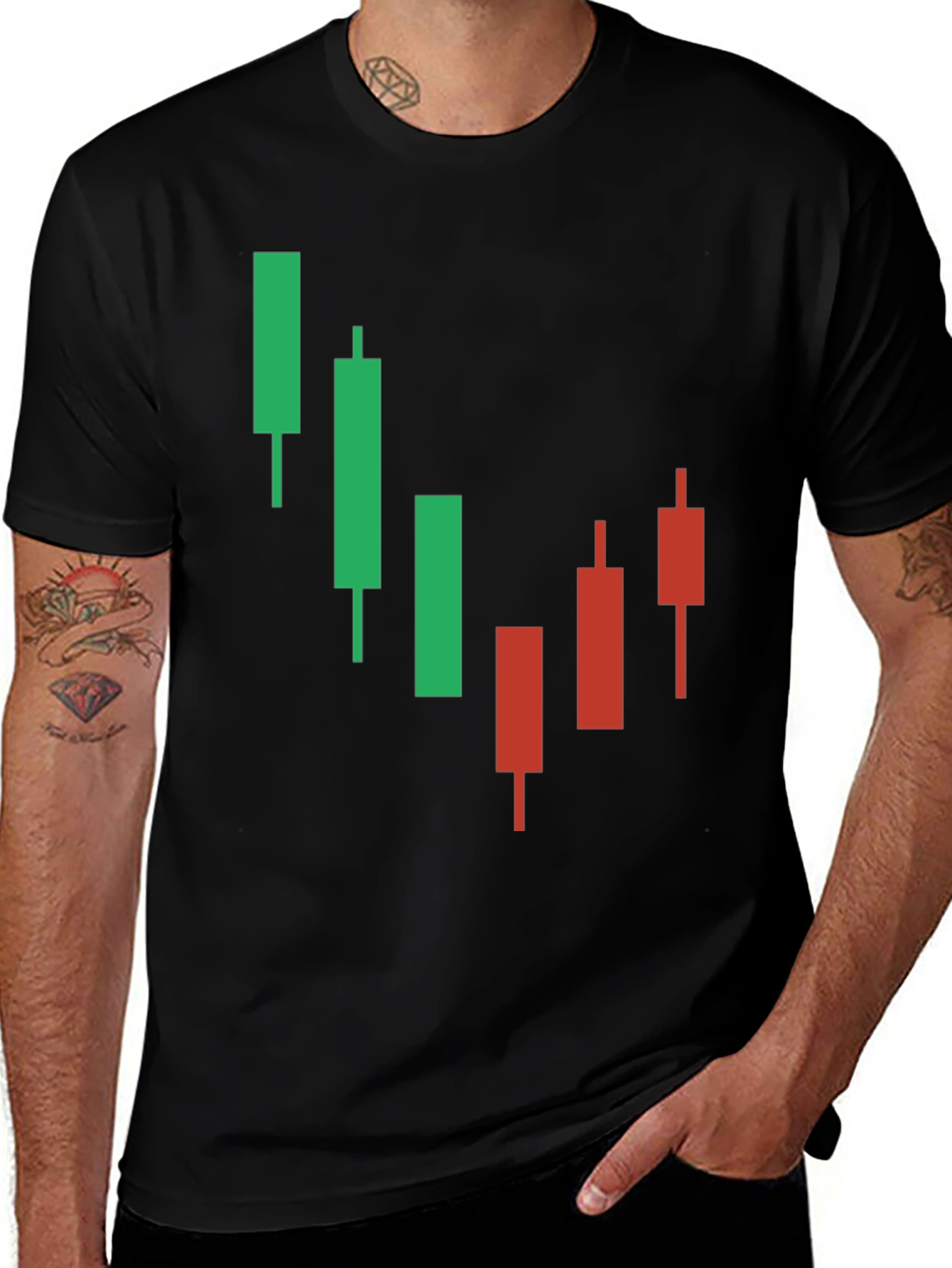 Variant 25 of Stock Market Candlestick Chart T-Shirt