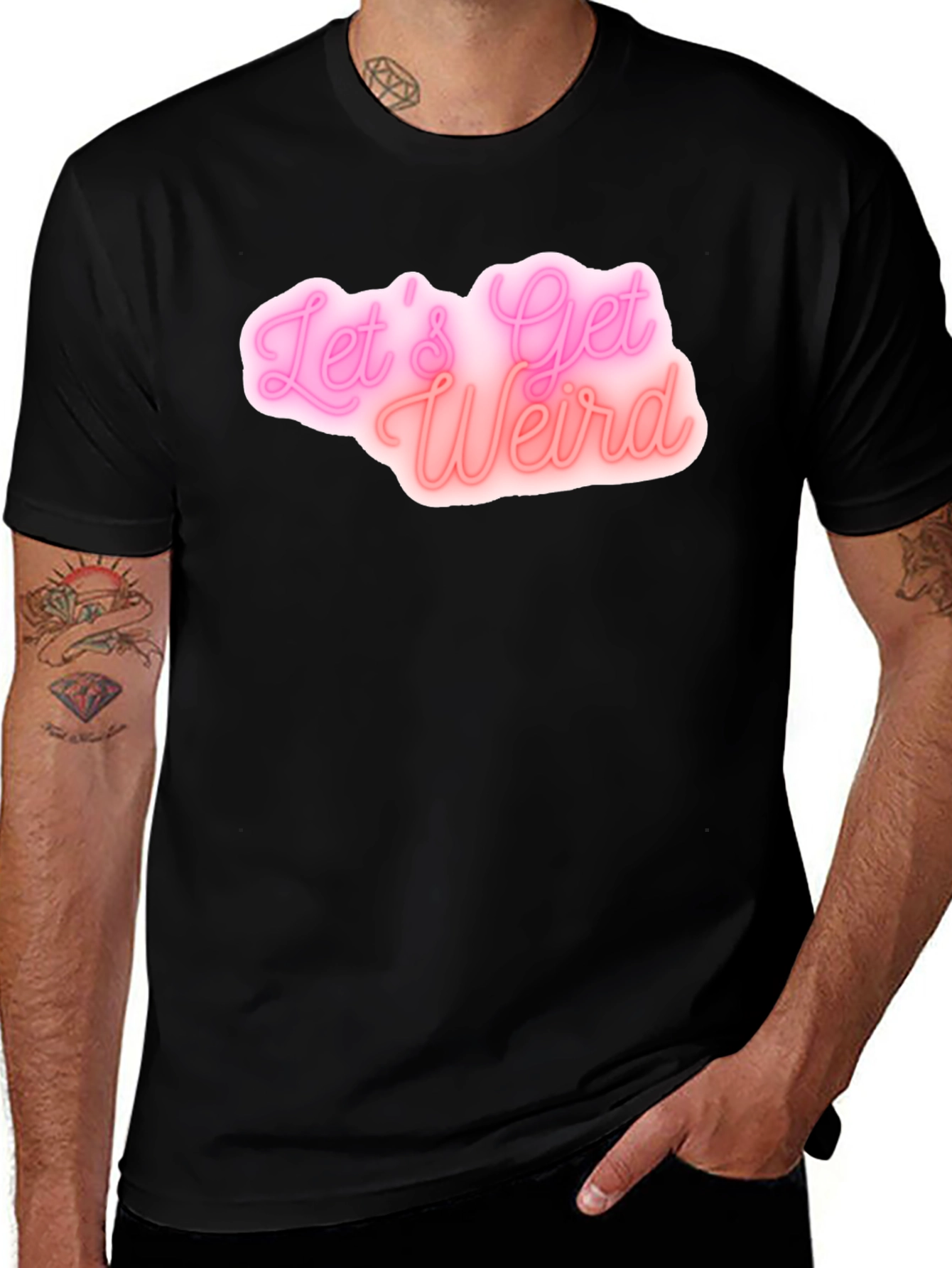 Variant 24 of Let's Get Weird Black Graphic Tee