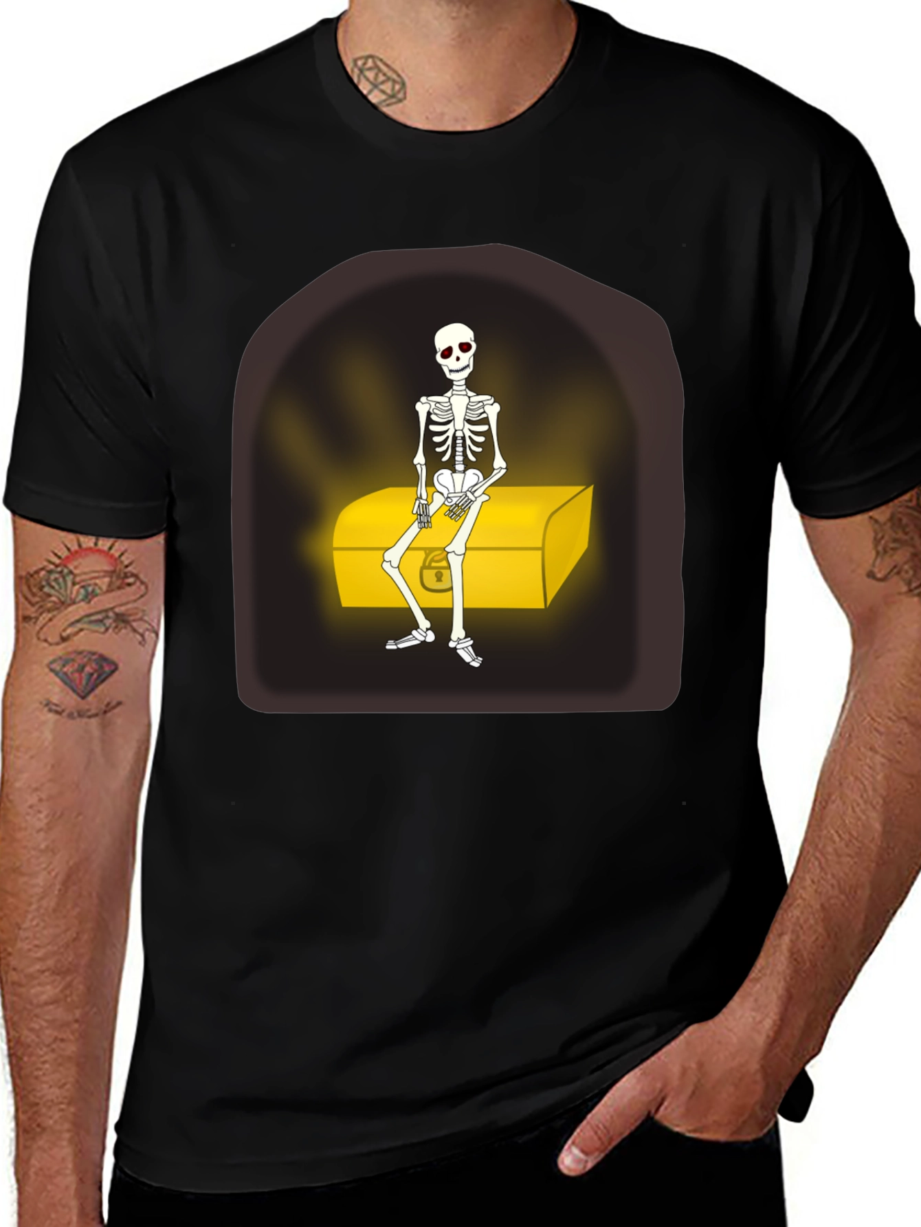 Variant 19 of Skeleton Treasure Chest Graphic Tee