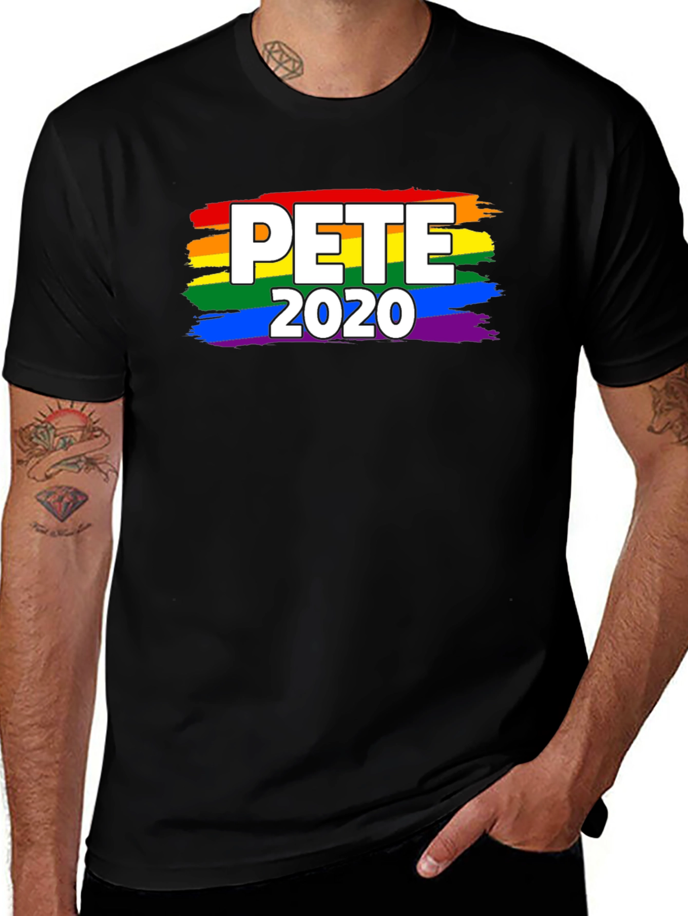 Variant 8 of Pete 2020 Rainbow Pride T-Shirt