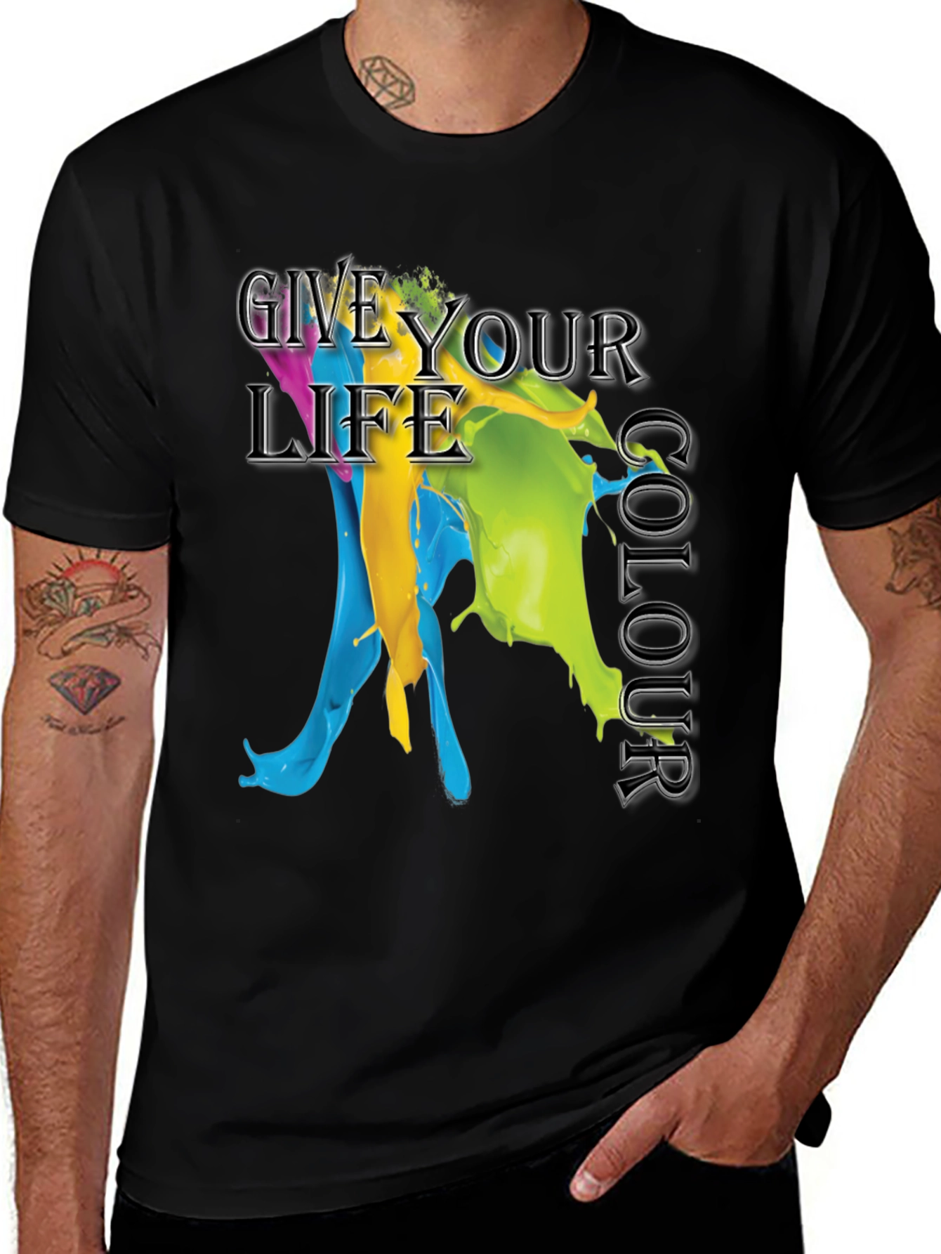 Variant 25 of Give Your Life Colour Graphic T-Shirt