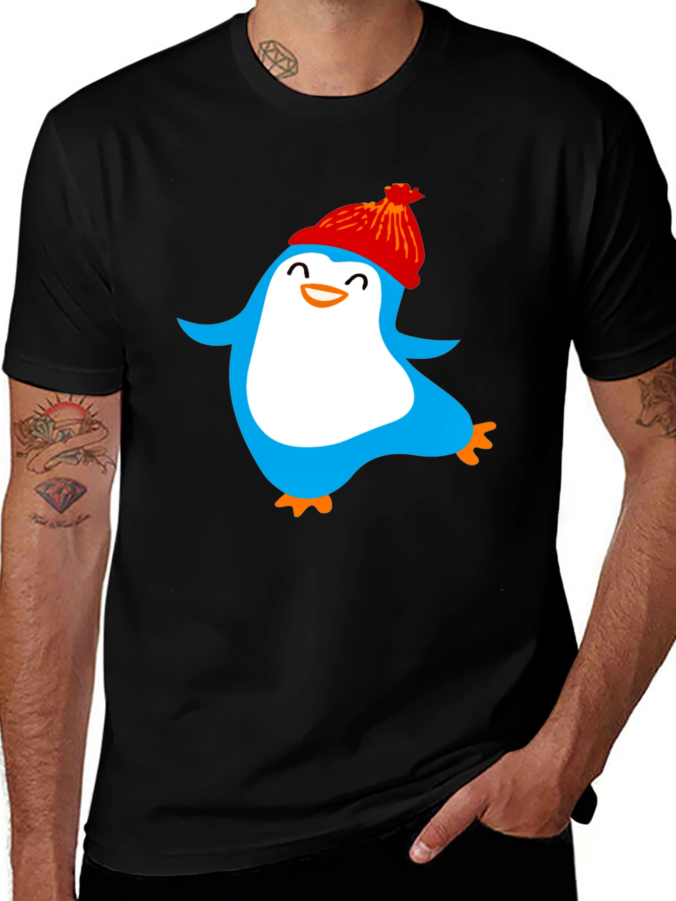 Variant 12 of Fun Penguin Graphic Tee - Cozy Winter Style