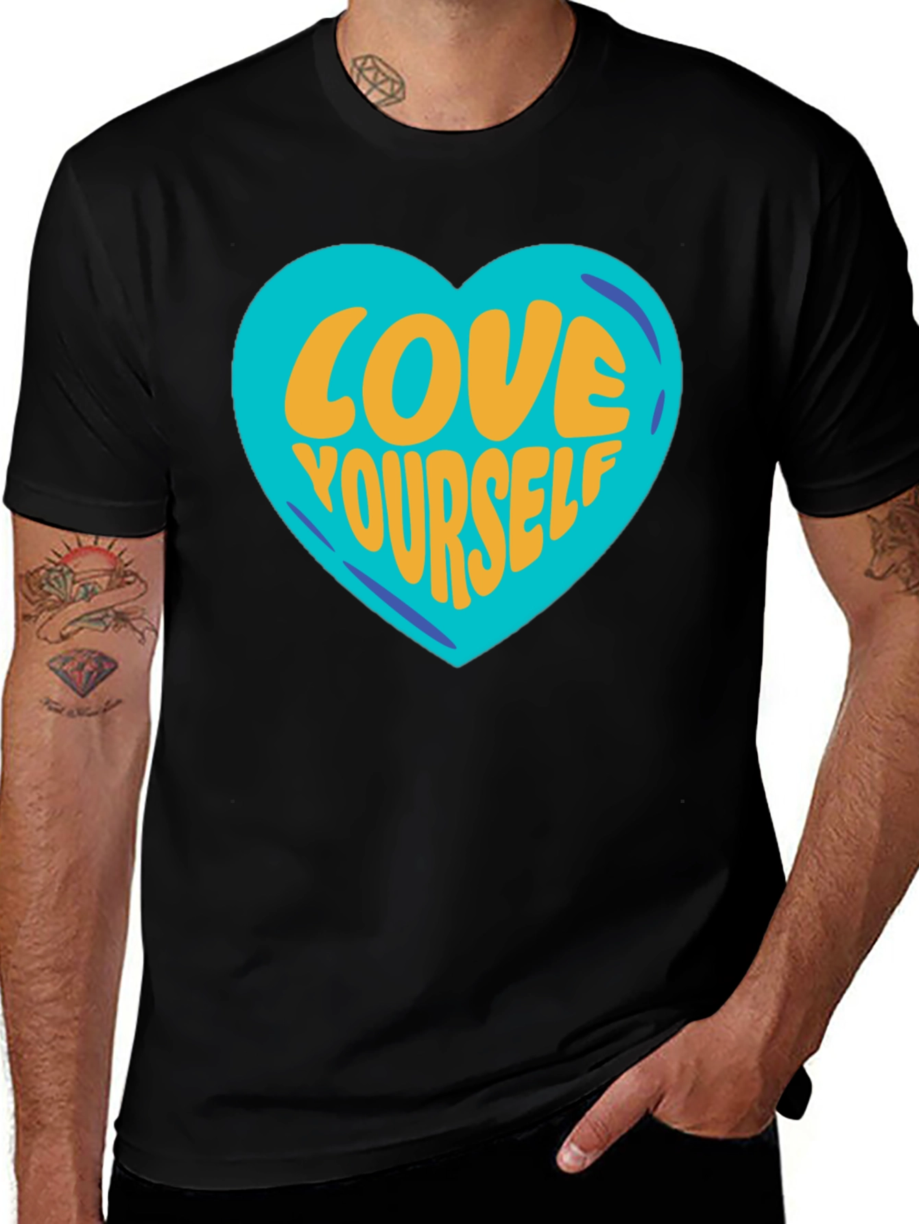 Variant 14 of Love Yourself Graphic Tee - Black