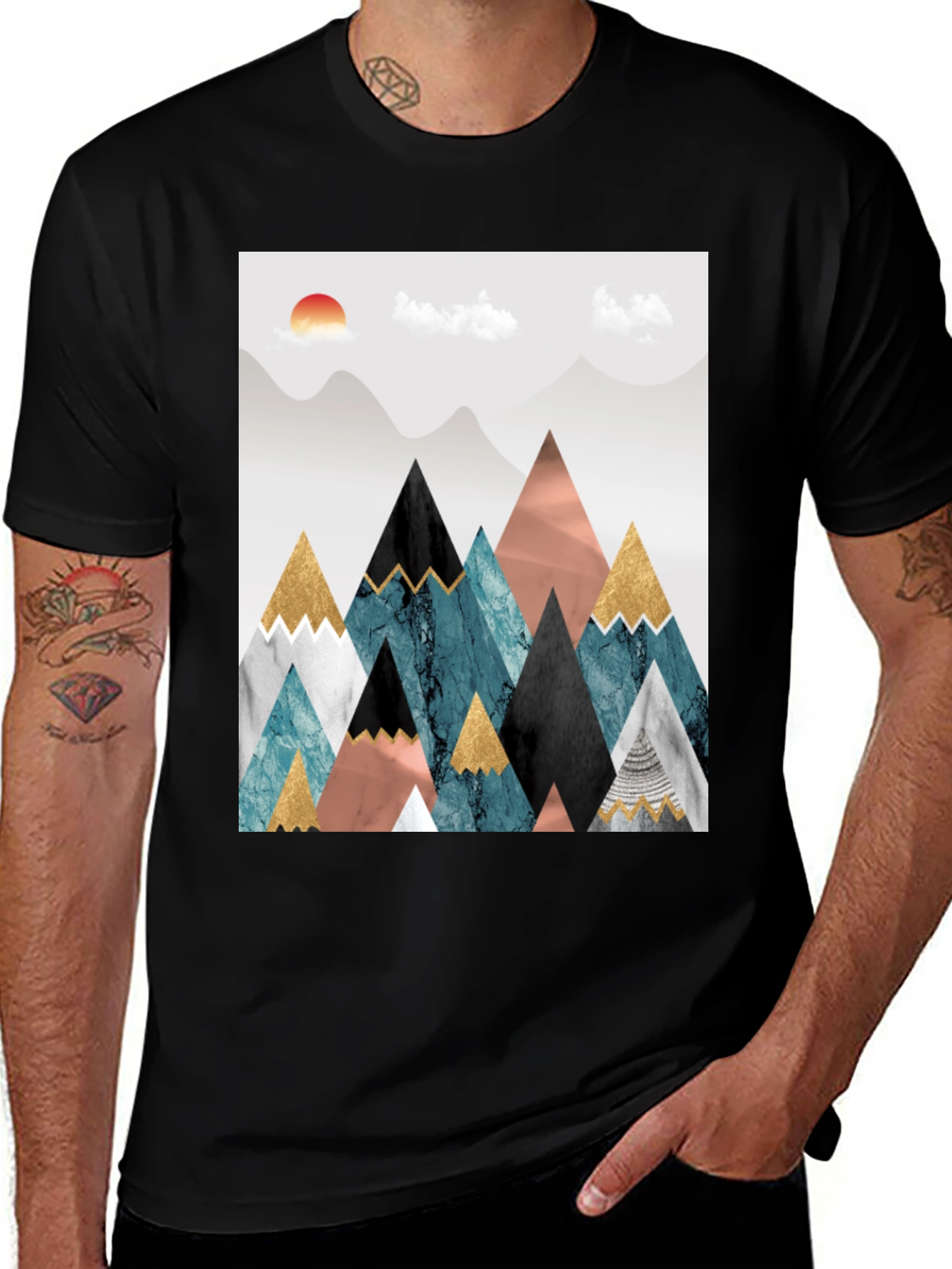 Variant 9 of Abstract Mountain Graphic Tee