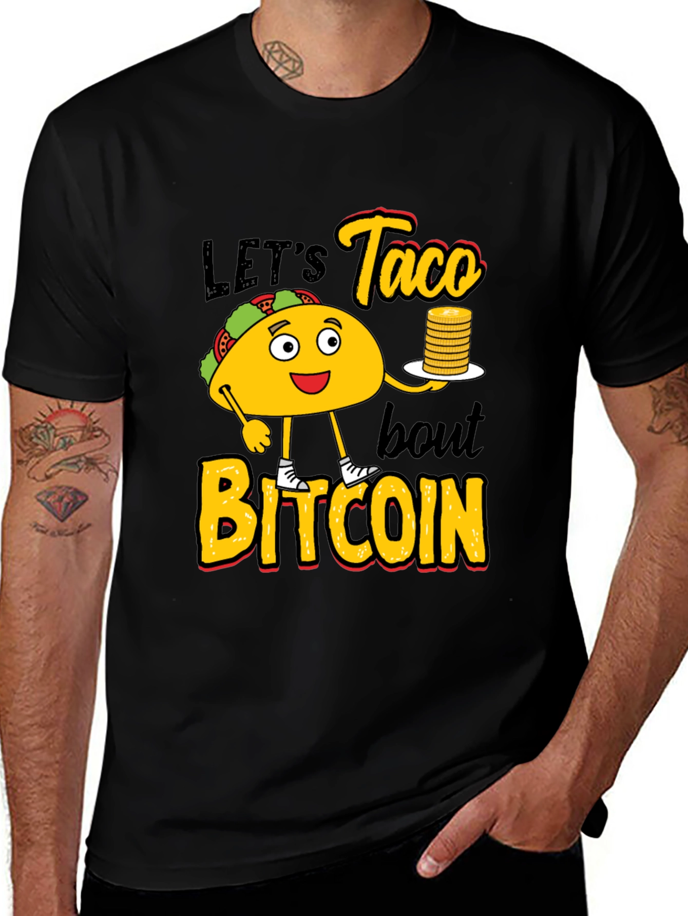 Variant 26 of Let's Taco 'Bout Bitcoin Graphic T-Shirt
