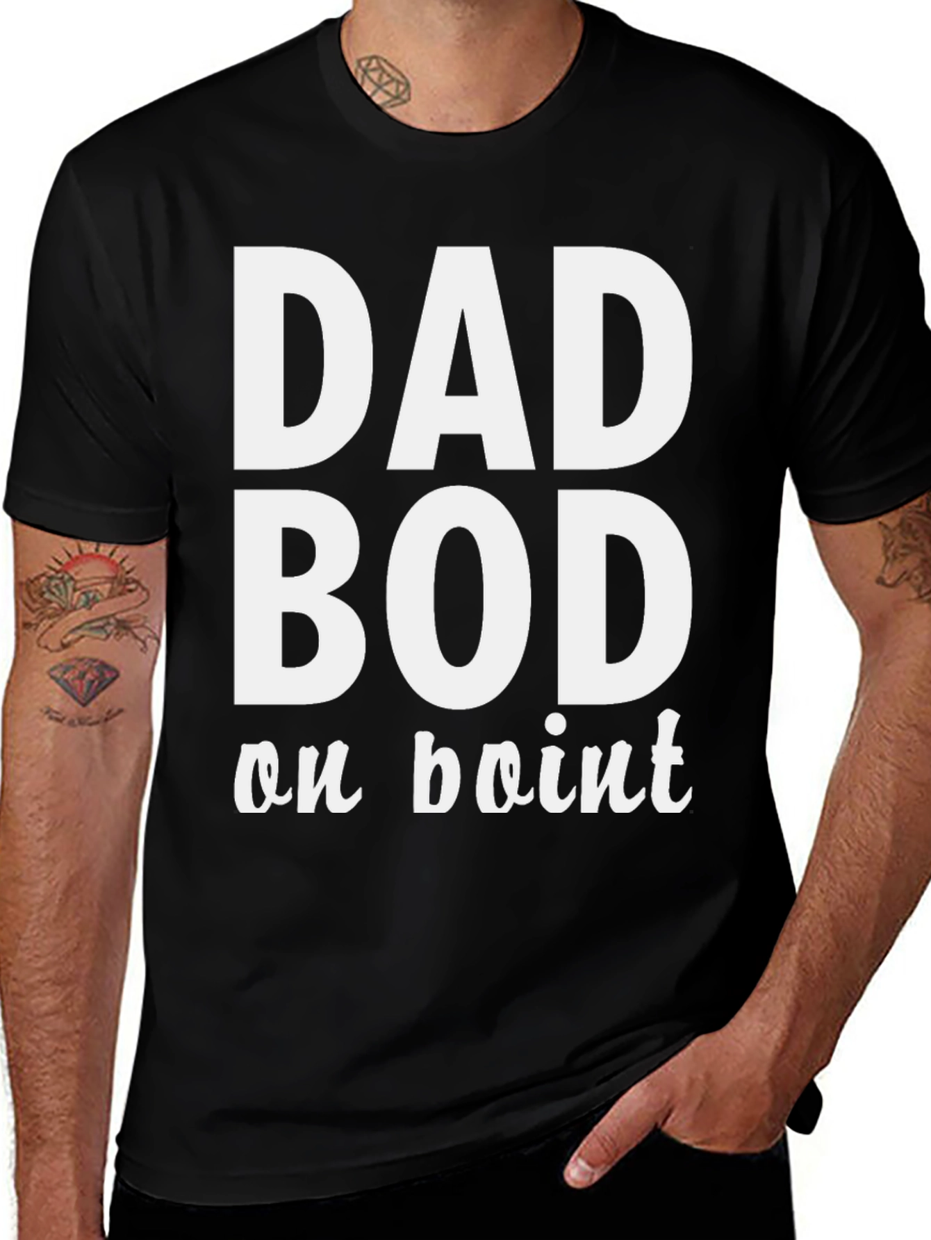 Variant 11 of Dad Bod on Point T-Shirt - Comfy Mens Tee