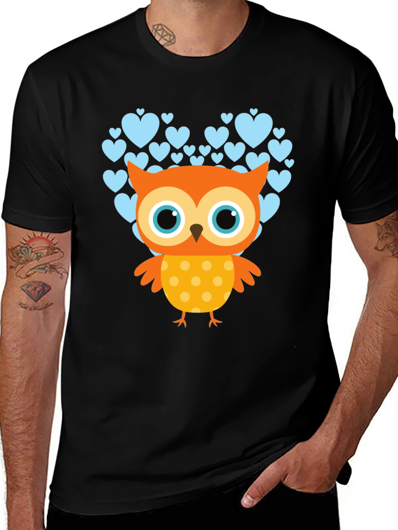 Variant 18 of Cute Owl Heart T-Shirt