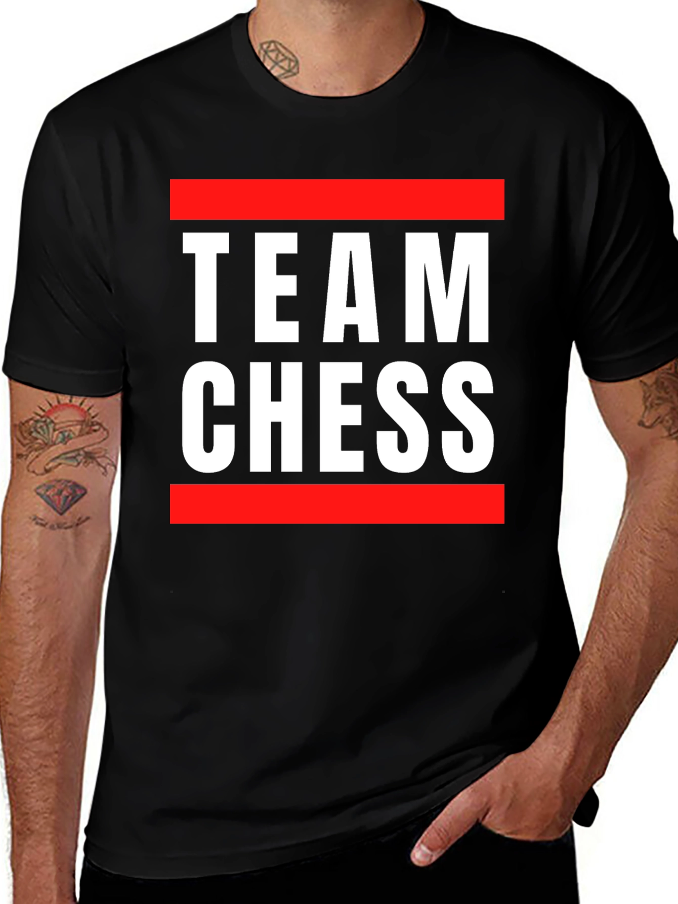 Variant 2 of Team Chess Graphic Tee - Stylish Black T-Shirt