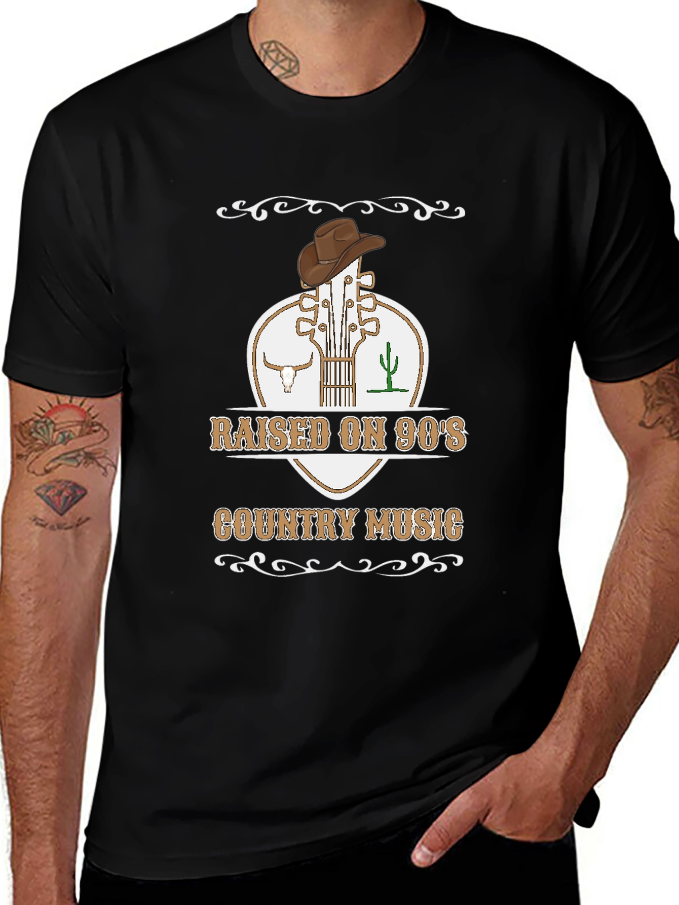 Variant 15 of Raised on 90's Country Music T-Shirt