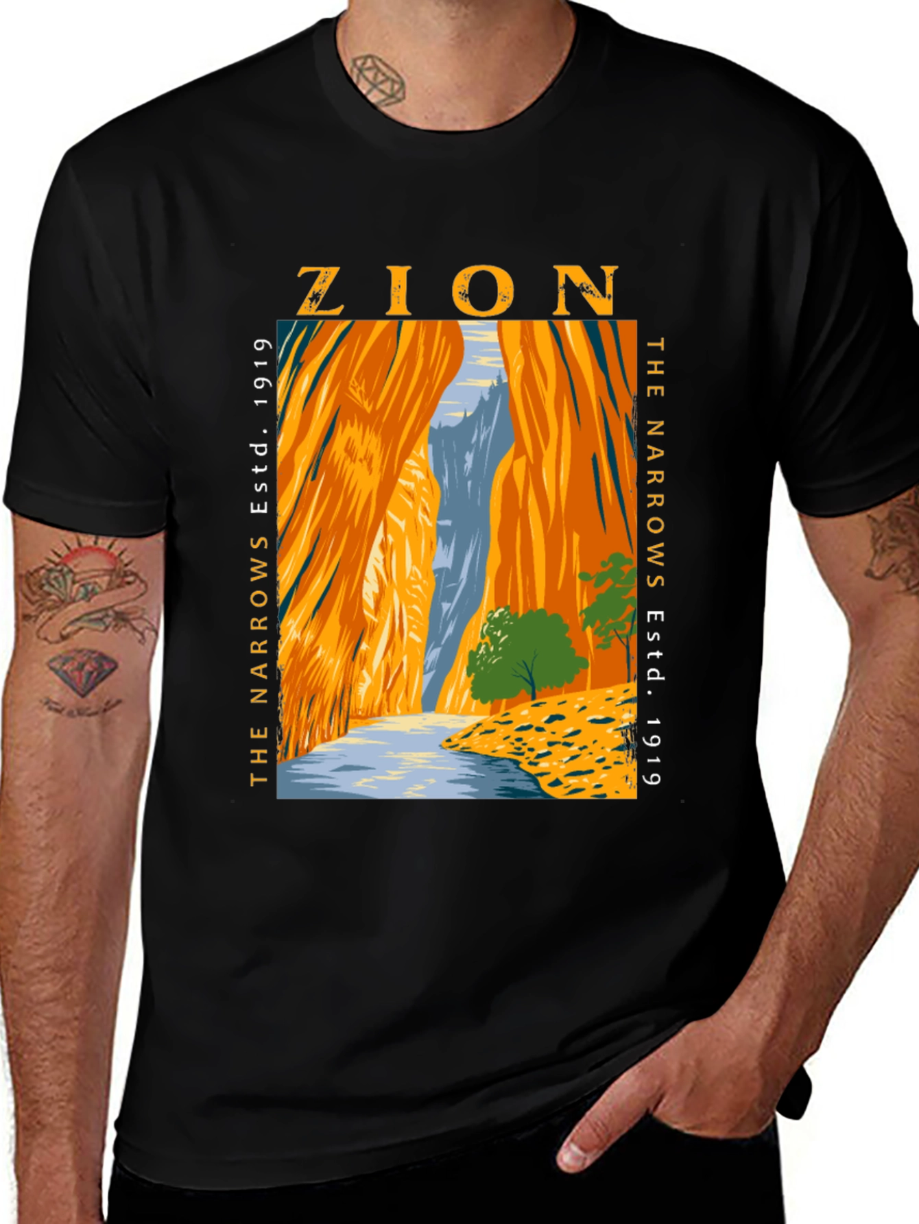 Variant 23 of Zion Narrows Est. 1919 Graphic T-Shirt