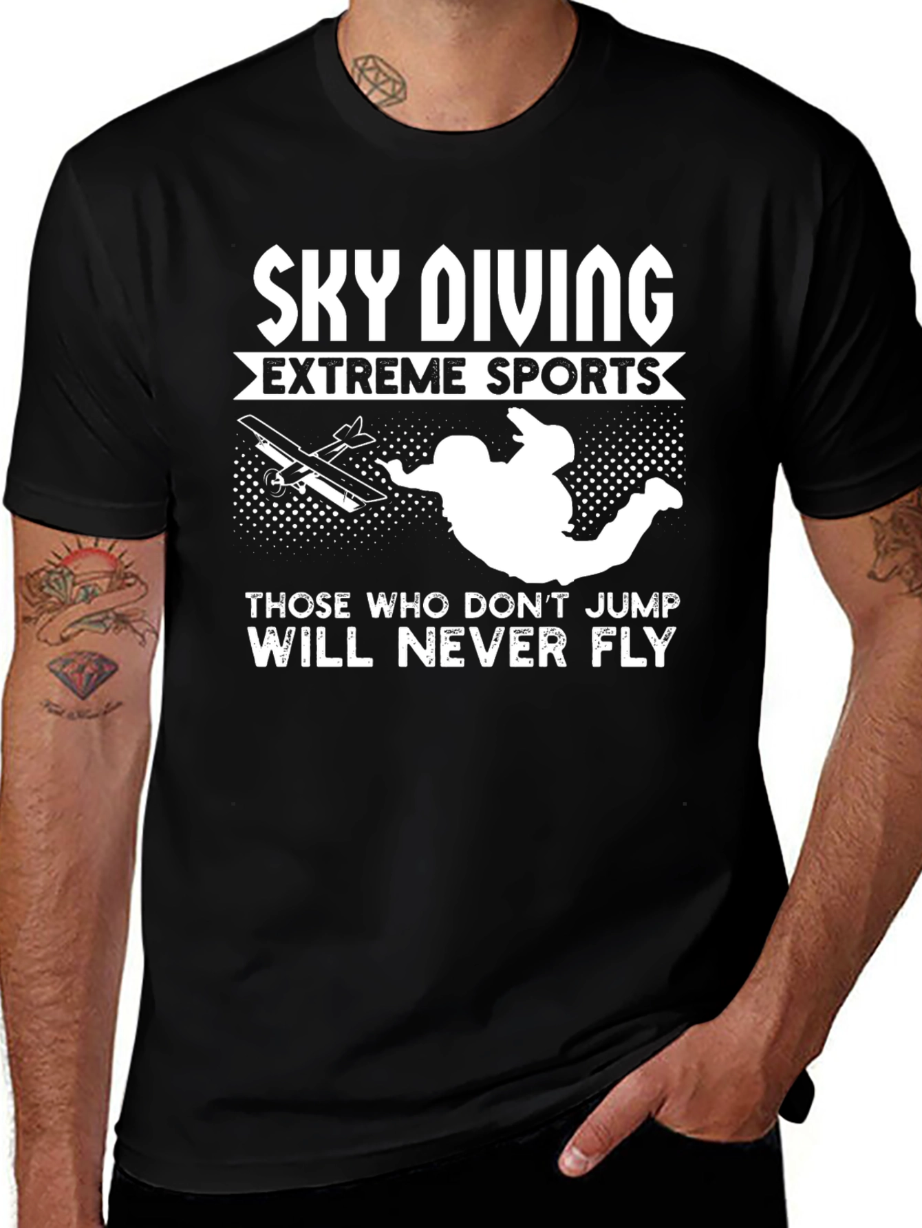 Skydiving Extreme Sports Graphic Tee
