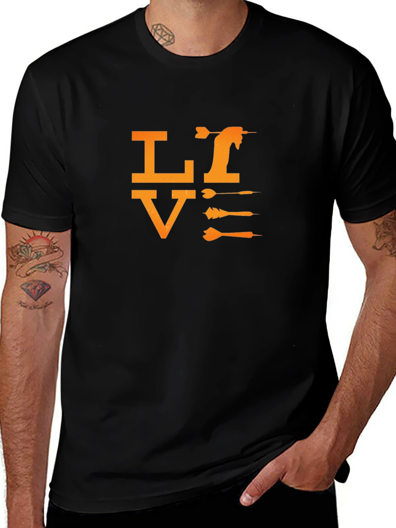 Variant 4 of Love Darts Black T-Shirt