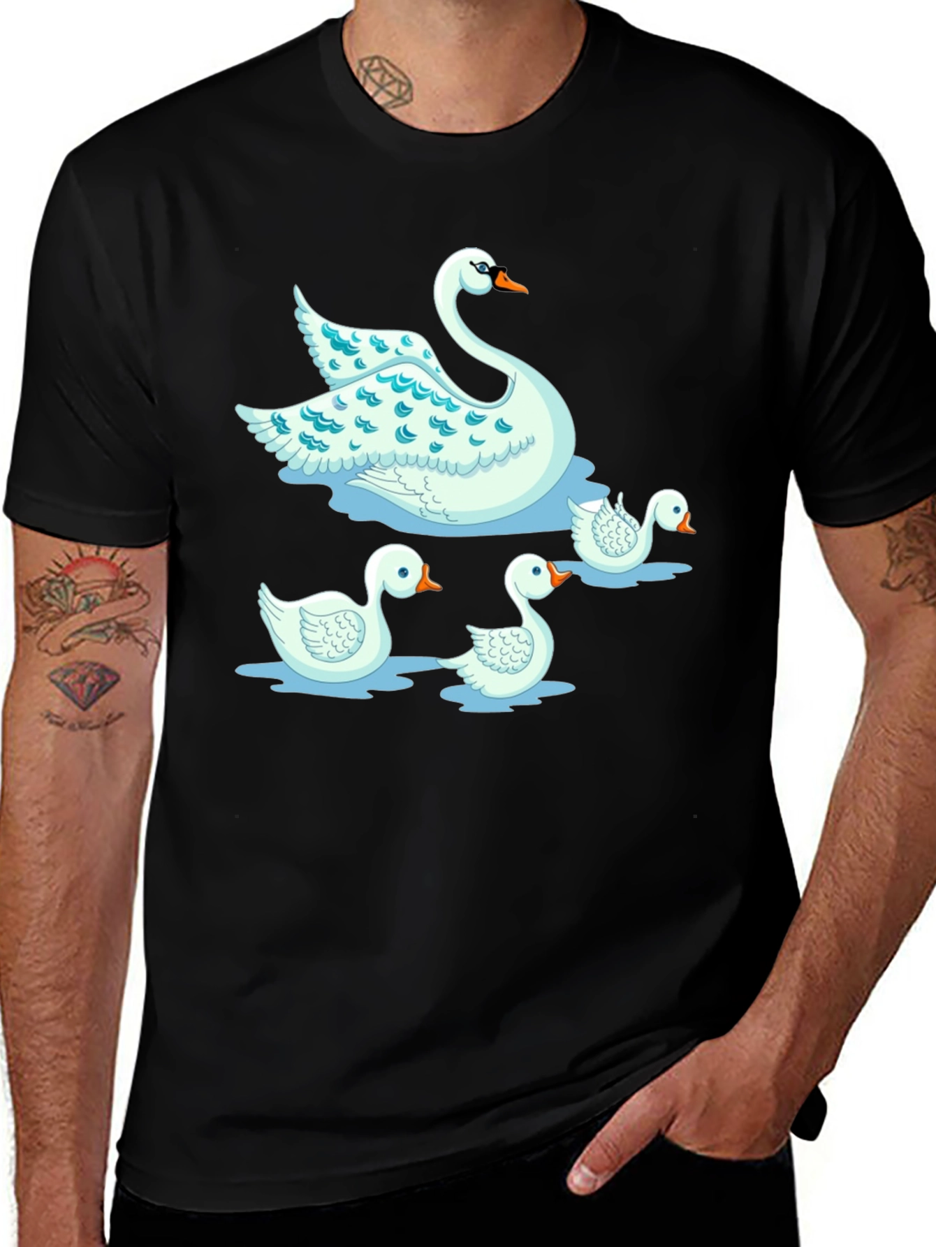 Variant 22 of Swan Family Graphic Tee
