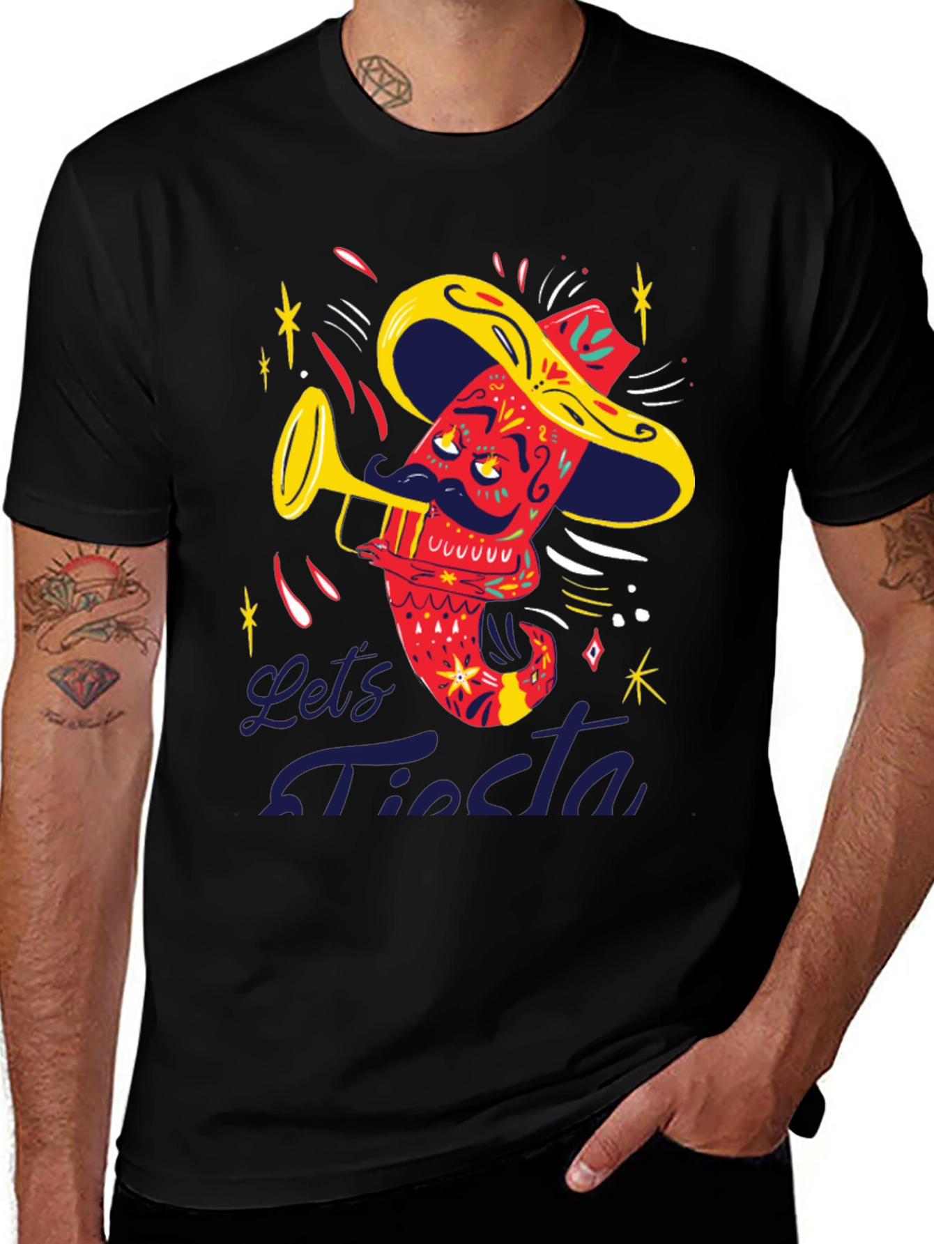Variant 6 of Let's Fiesta T-Shirt - Playful Graphic Tee