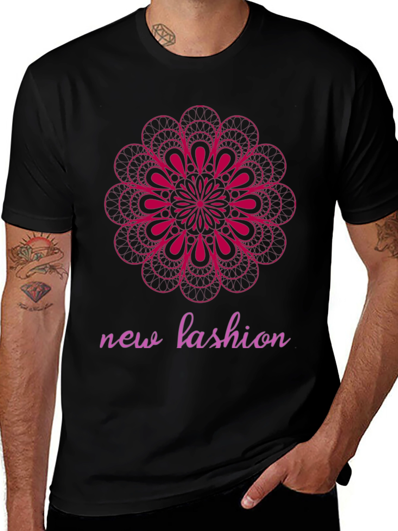 Variant 11 of Geometric Mandala Graphic Tee - Modern Fashion Statement