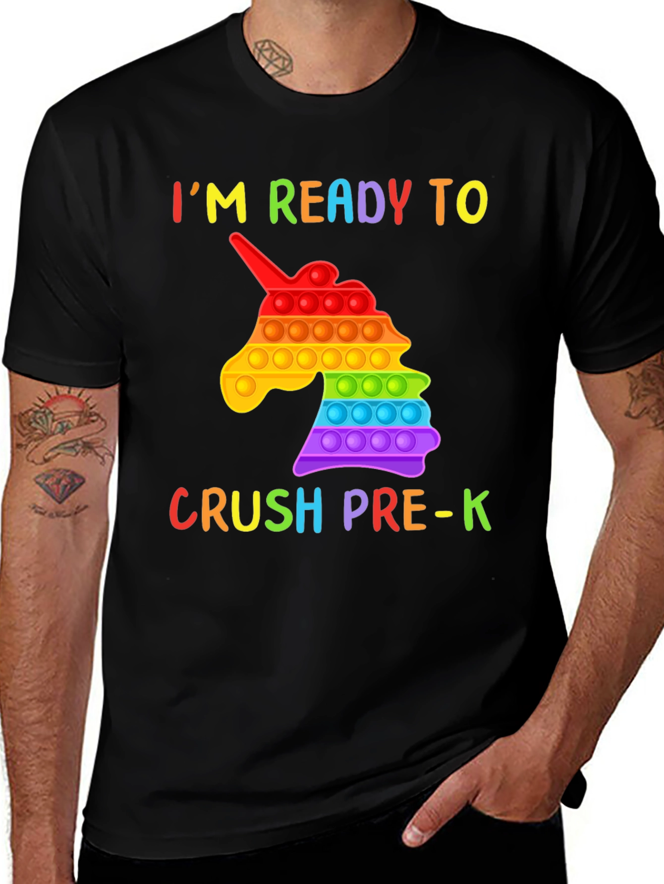 Variant 18 of I'm Ready To Crush Pre-K Unicorn Pop It T-Shirt