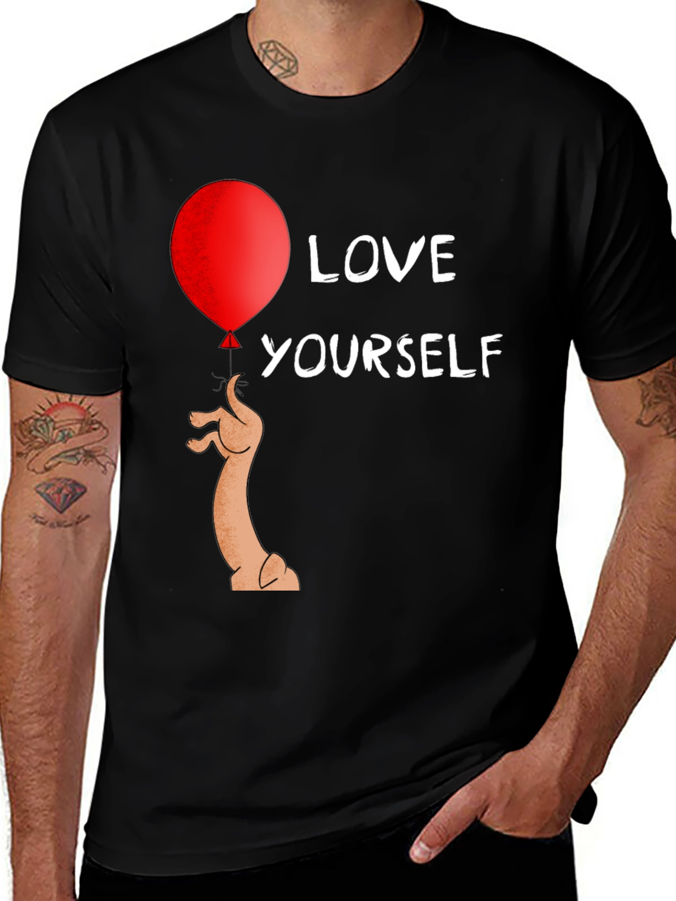 Variant 15 of Love Yourself T-Shirt with Balloon