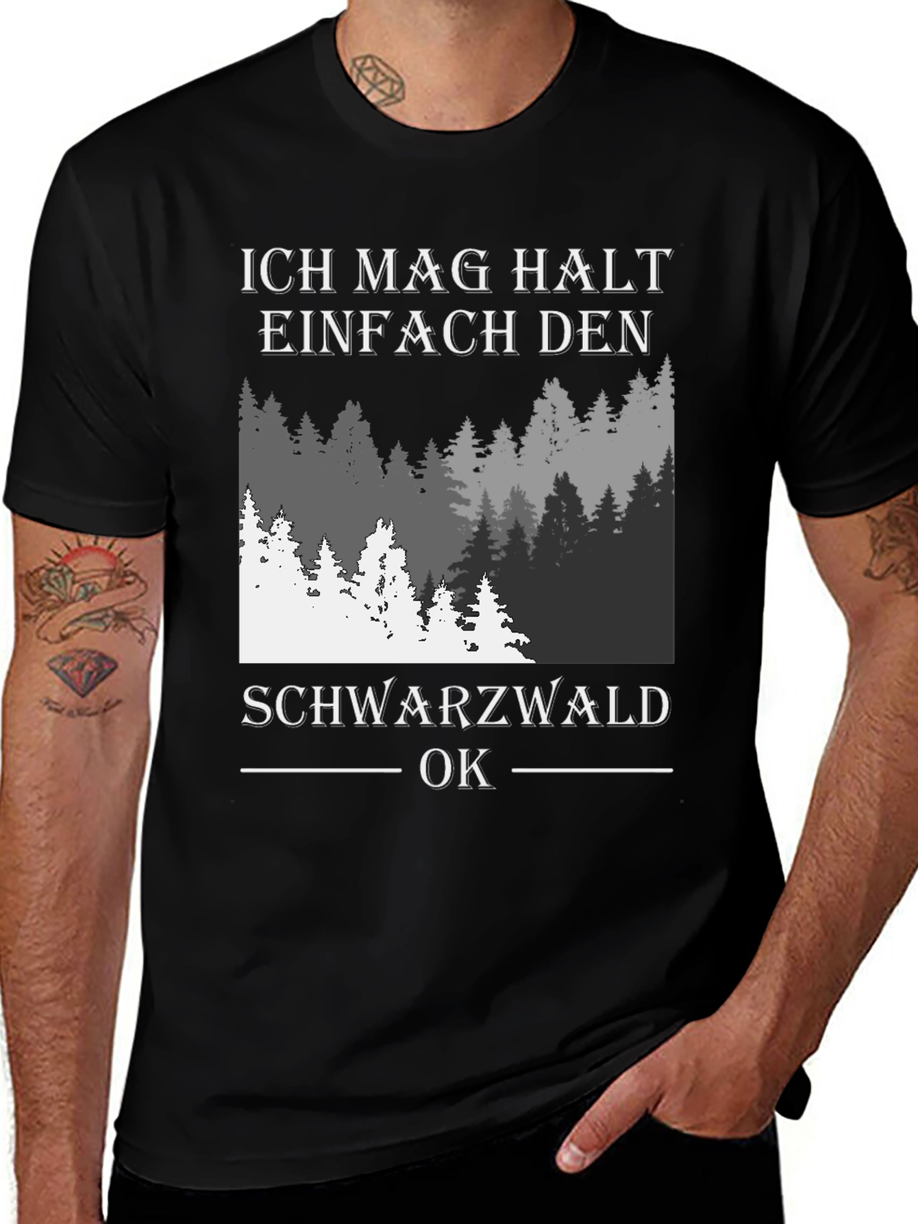 Variant 21 of Ich Mag Schwarzwald OK Black T-Shirt