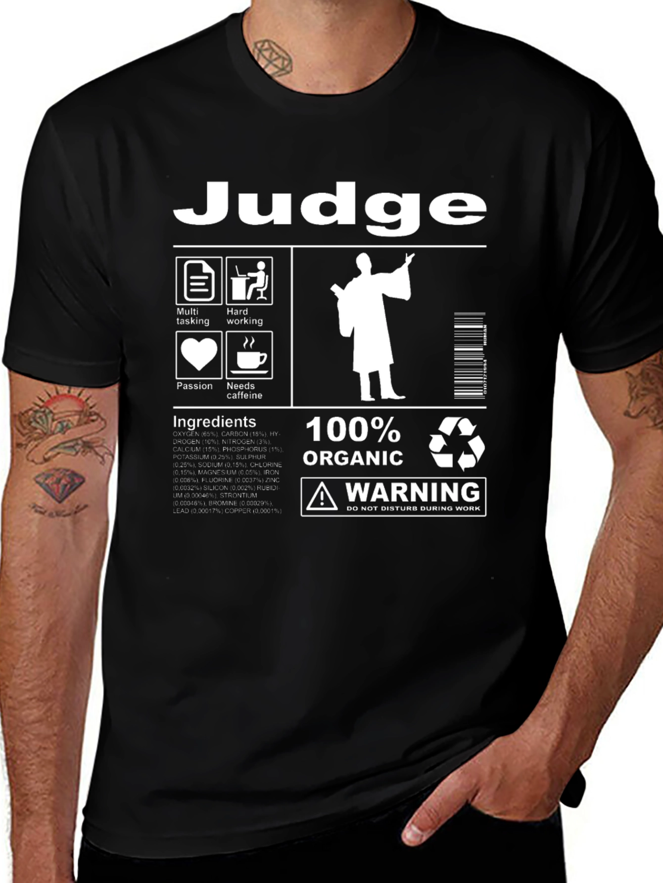 Variant 24 of Judge 100% Organic Novelty Graphic T-Shirt