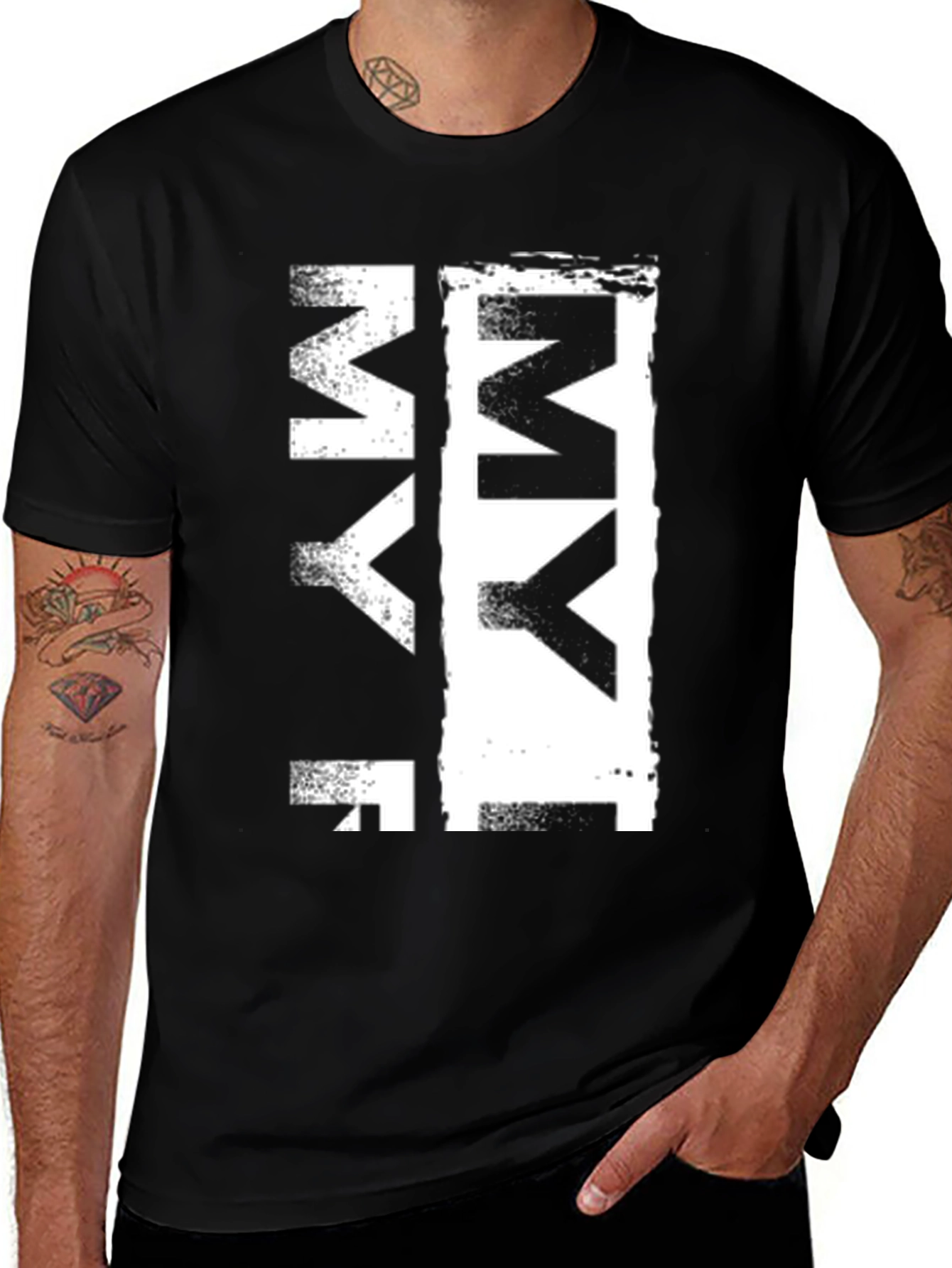 Variant 29 of Cool Graphic Tee - "MY" Letter Print