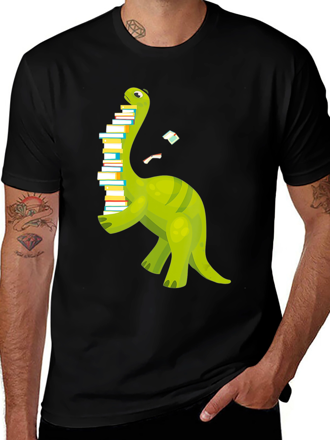 Bookworm Dino Tee - Cute Reader T-Shirt