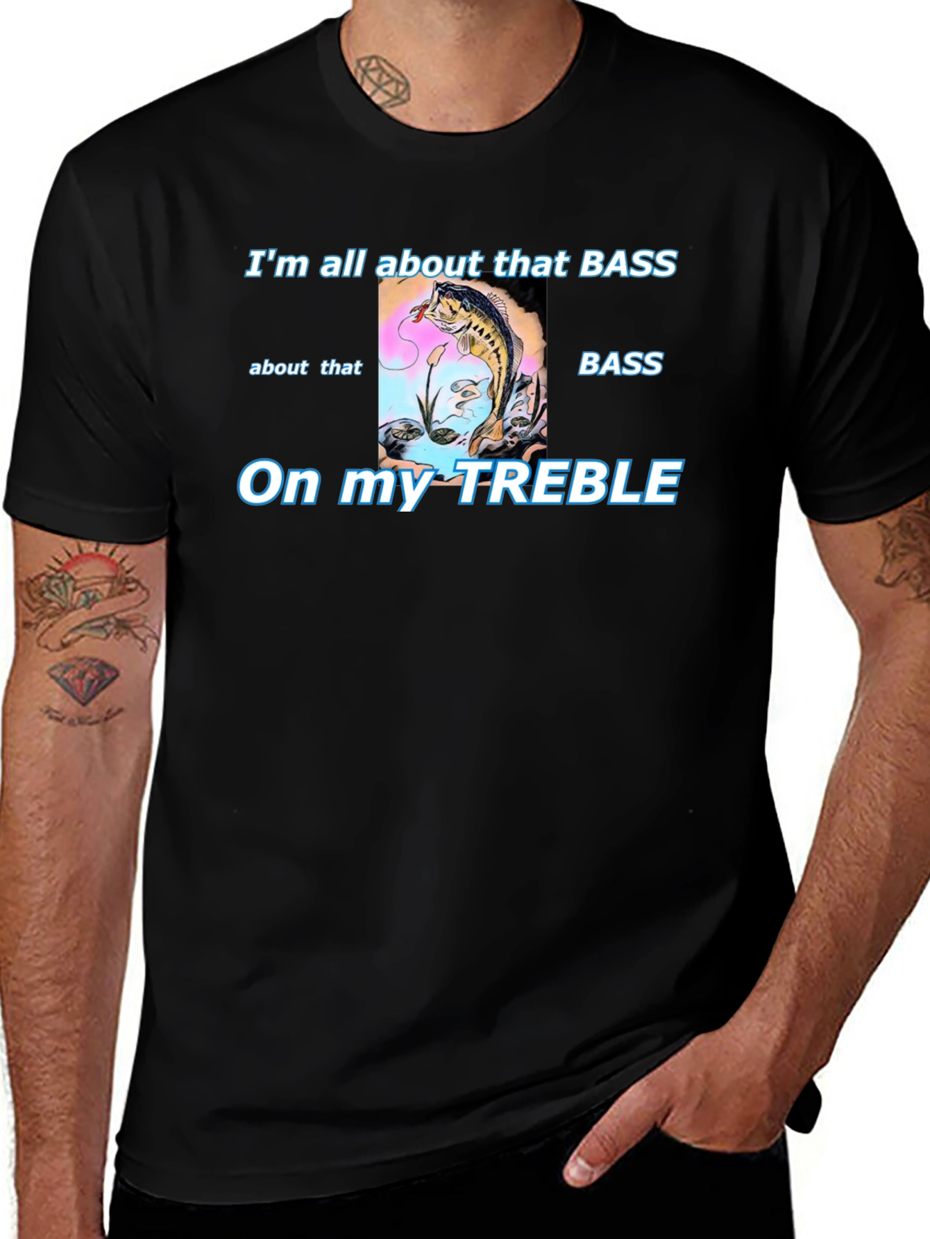 Bass Fishing T-Shirt - Treble Humor Tee