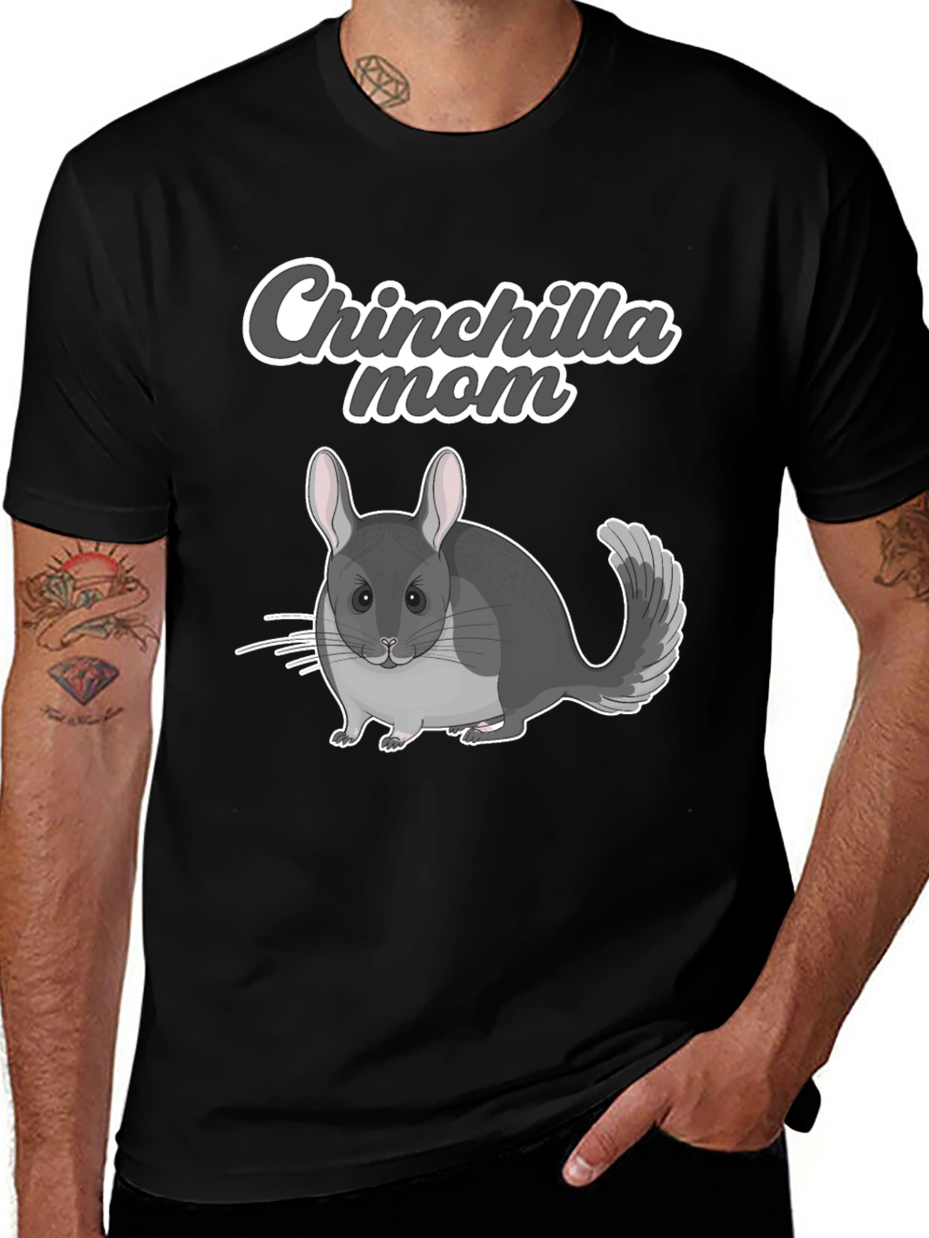 Variant 25 of Chinchilla Mom Graphic T-Shirt, Pet Lover Tee