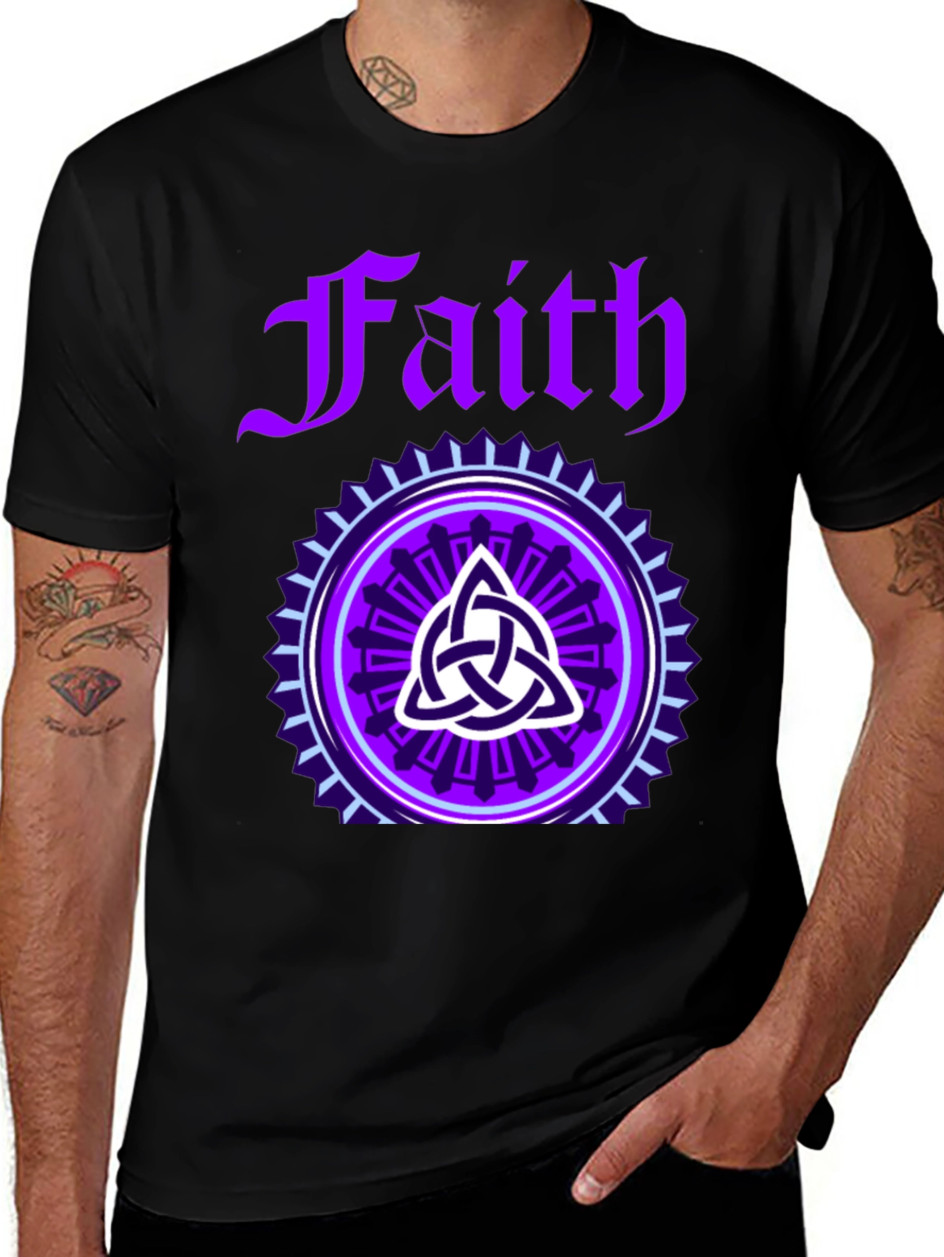 Faith Celtic Knot T-Shirt - Graphic Tee for Men
