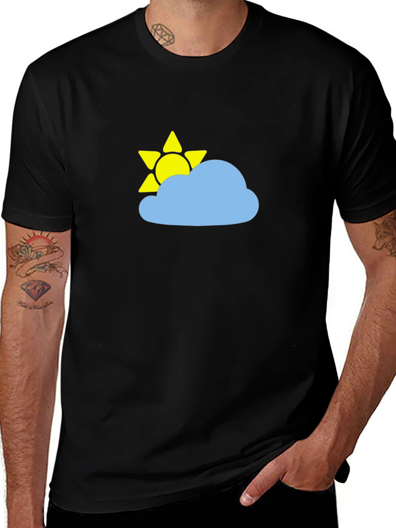 Variant 3 of Sunny Day Cloud Graphic T-Shirt