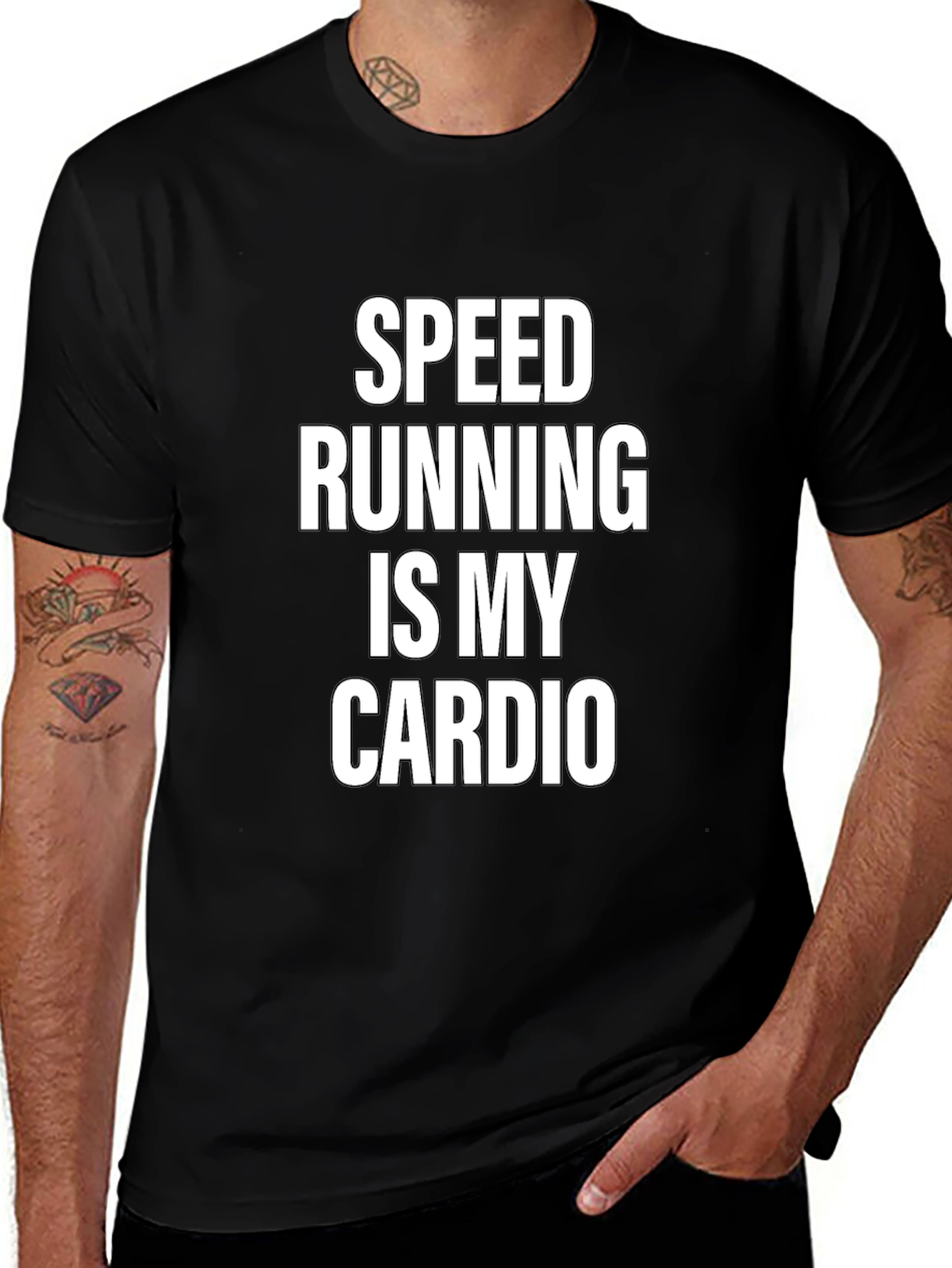 Variant 5 of Speed Running Is My Cardio Graphic T-Shirt