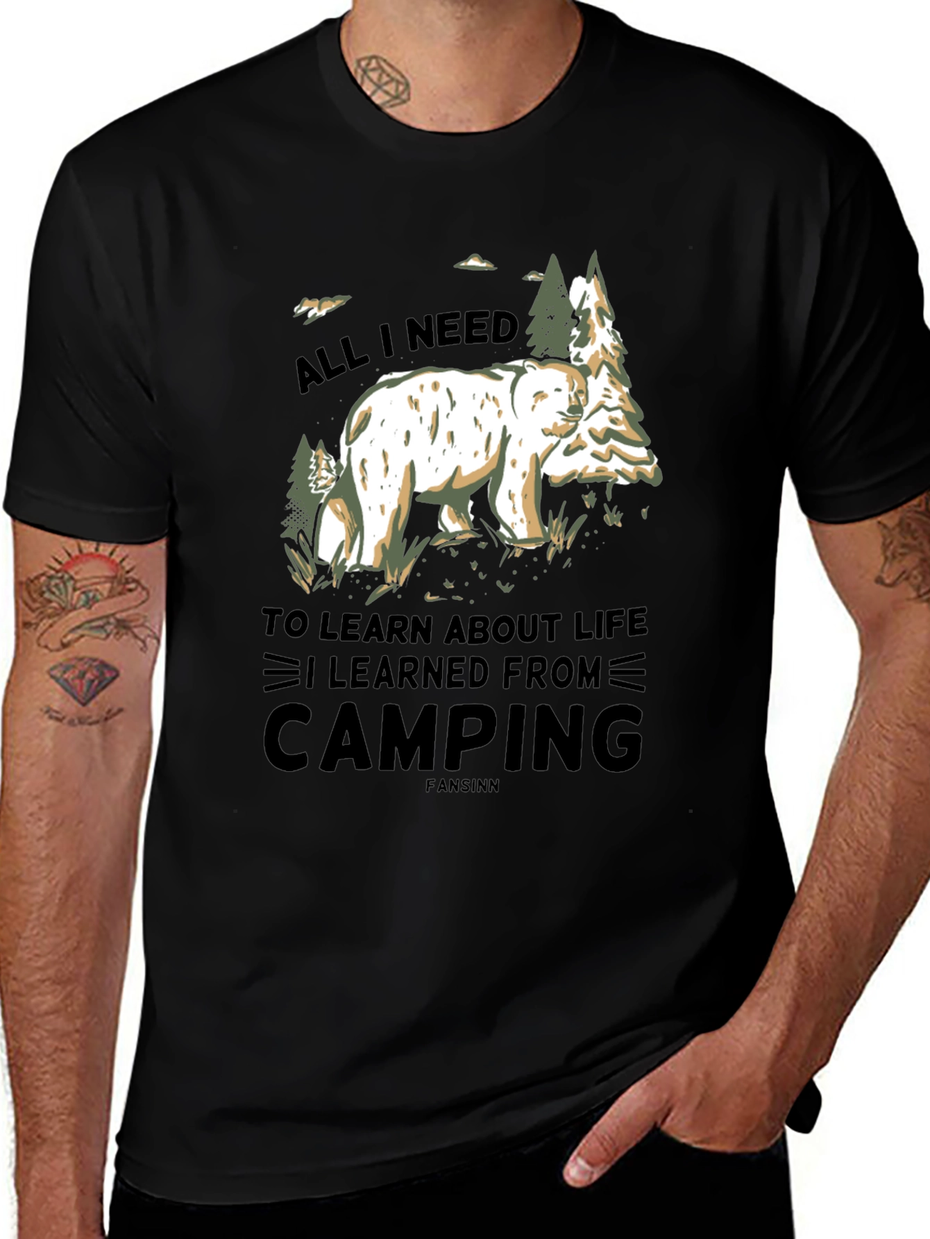 Variant 10 of Camping Bear Graphic T-Shirt