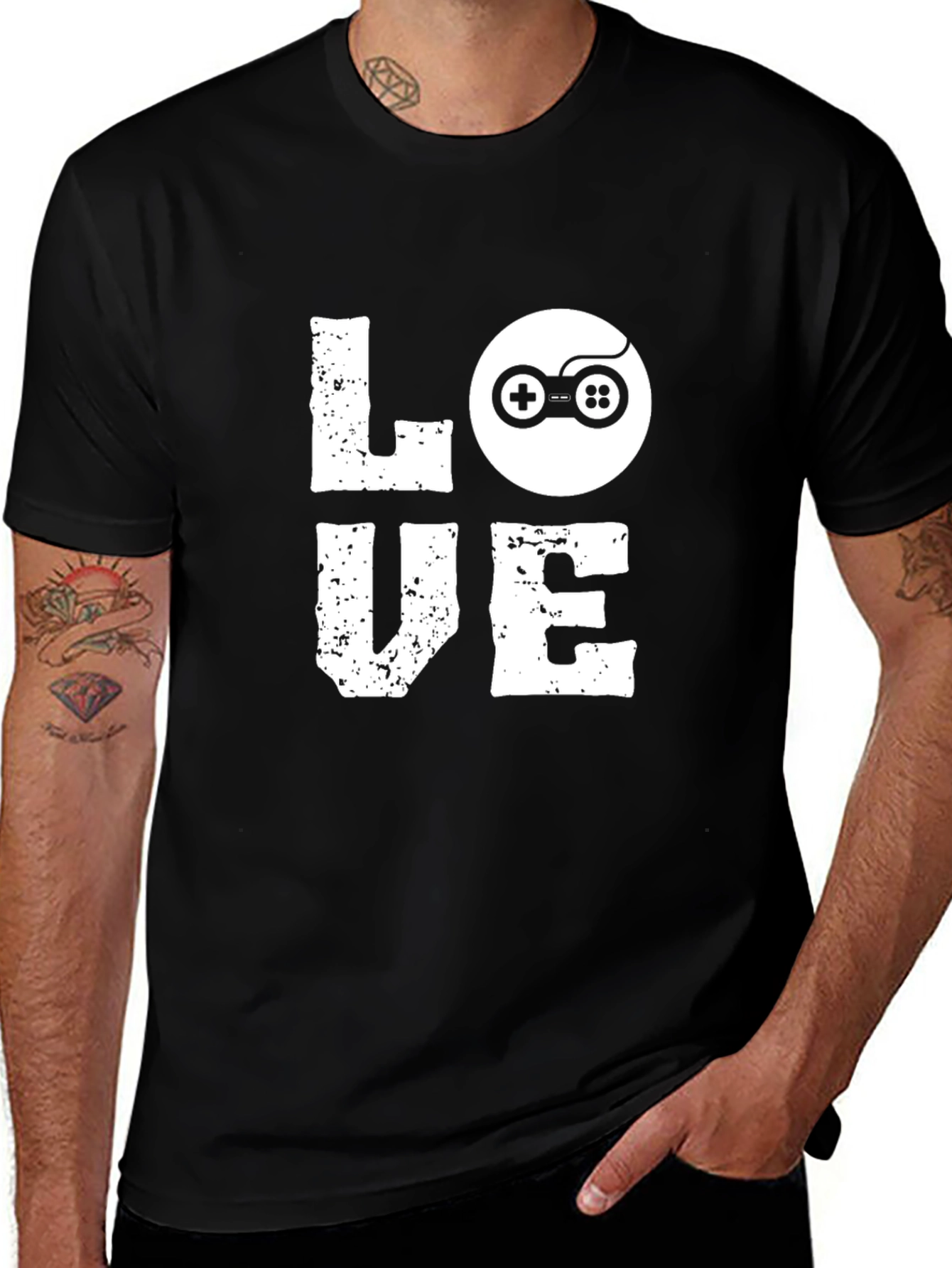 Variant 28 of Love Gaming Black Cotton Tee