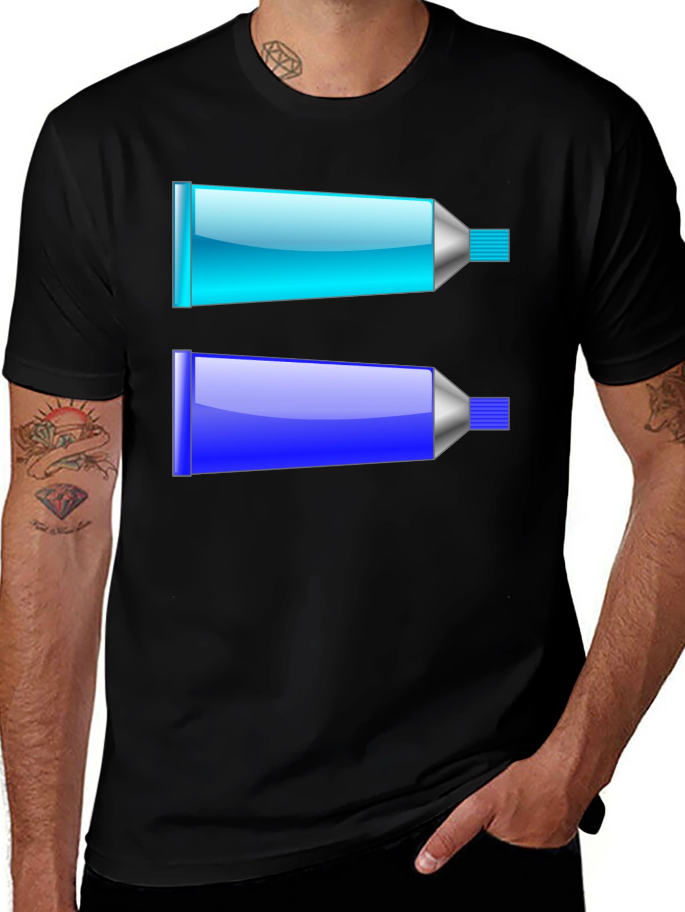 Variant 9 of Tubes Graphic Tee - Black Cotton Casual Shirt